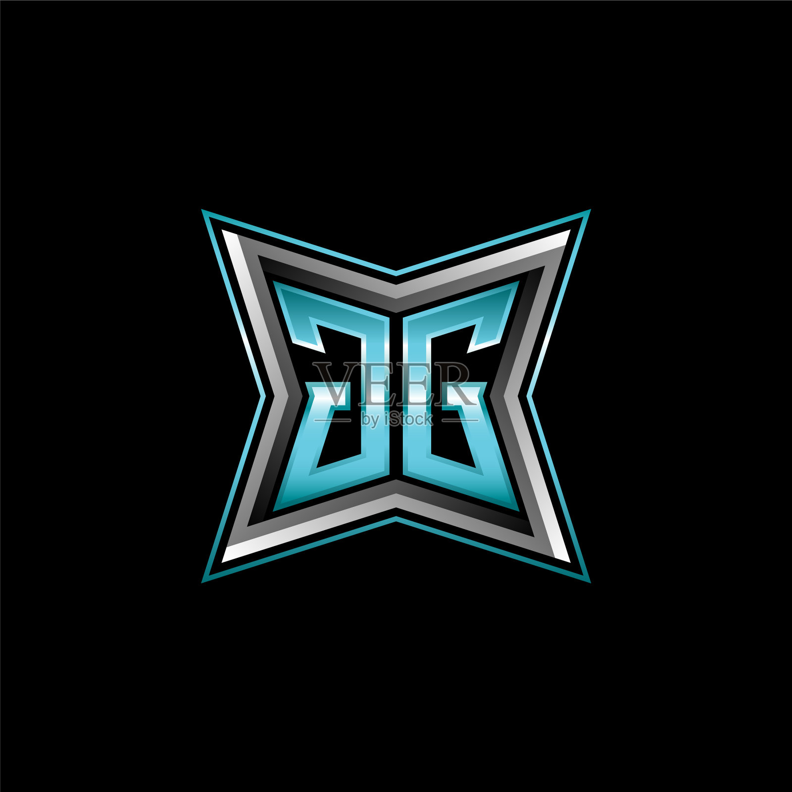 Gg标志字母组合几何现代设计插画图片素材