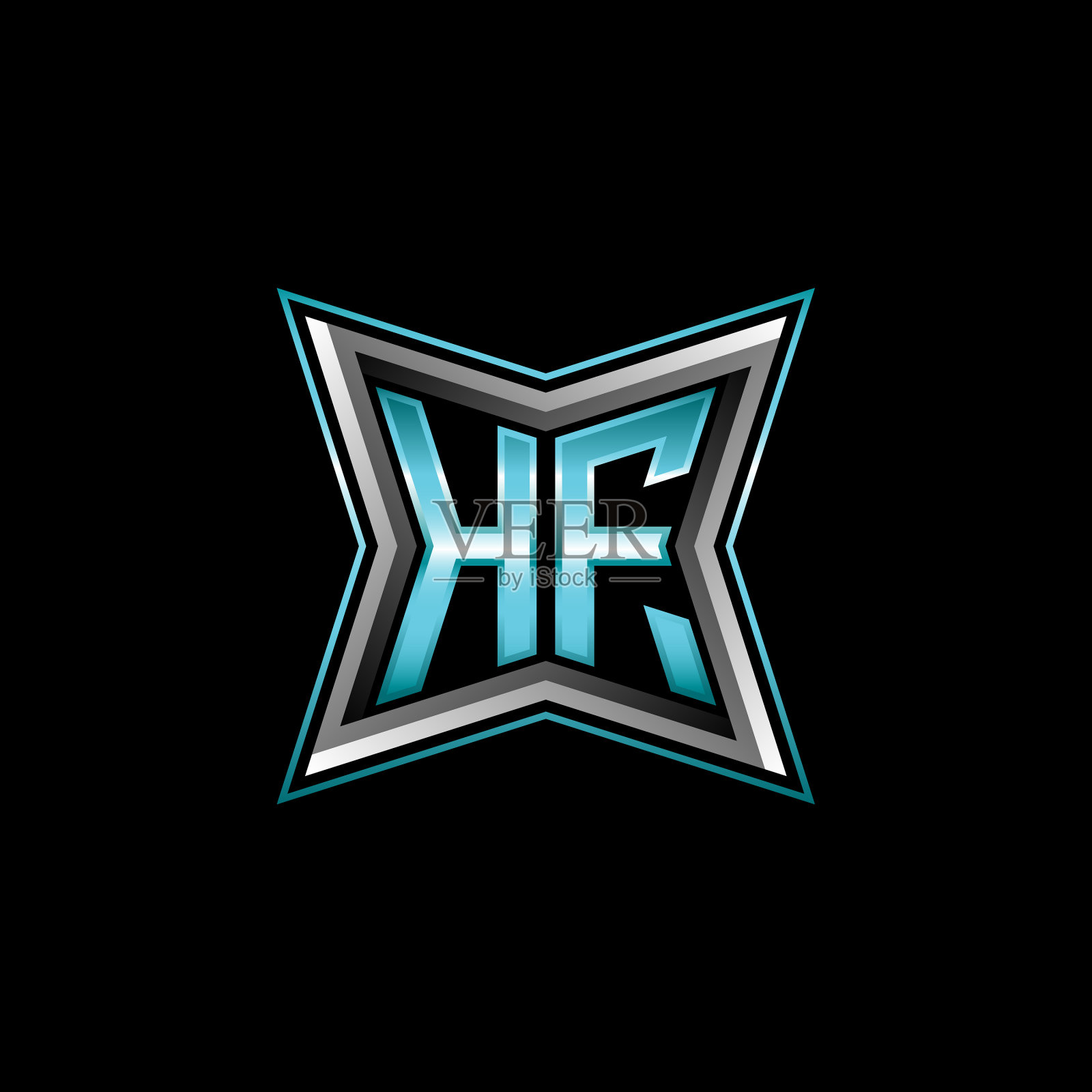 徽标字母组合几何现代设计插画图片素材