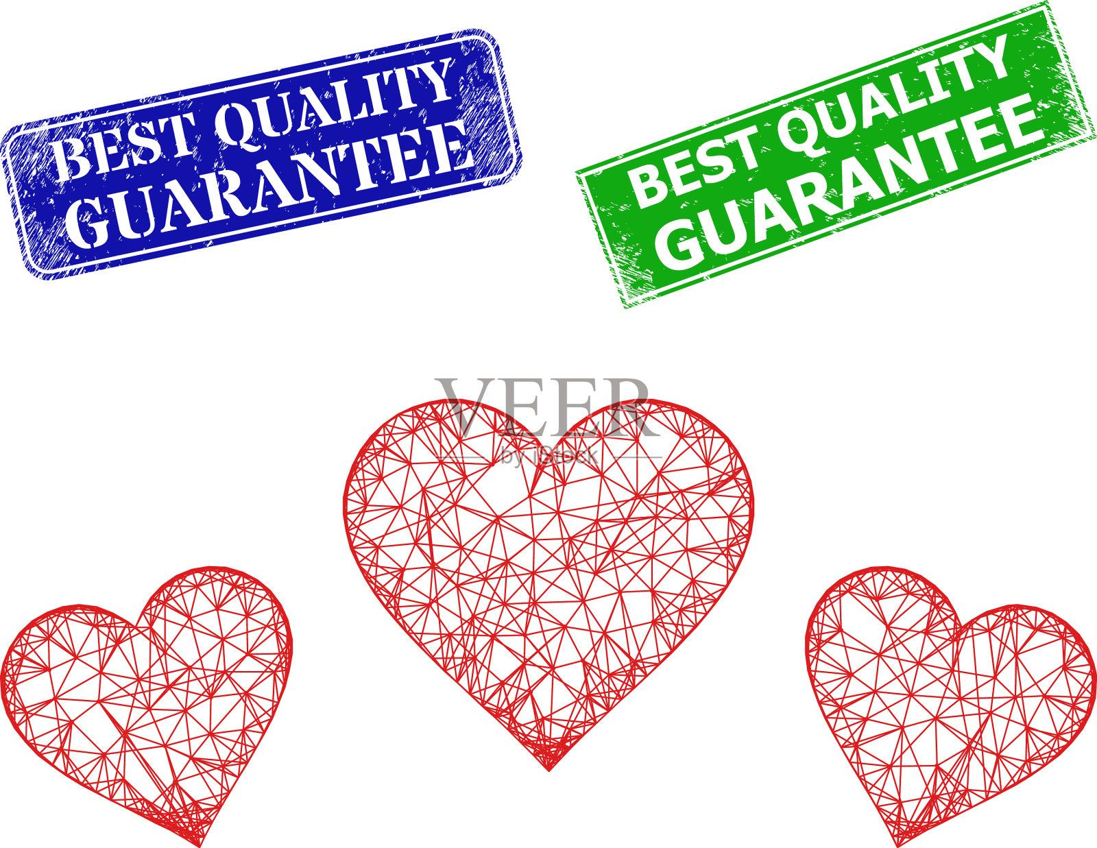 污损最好的质量保证印痕和插画图片素材