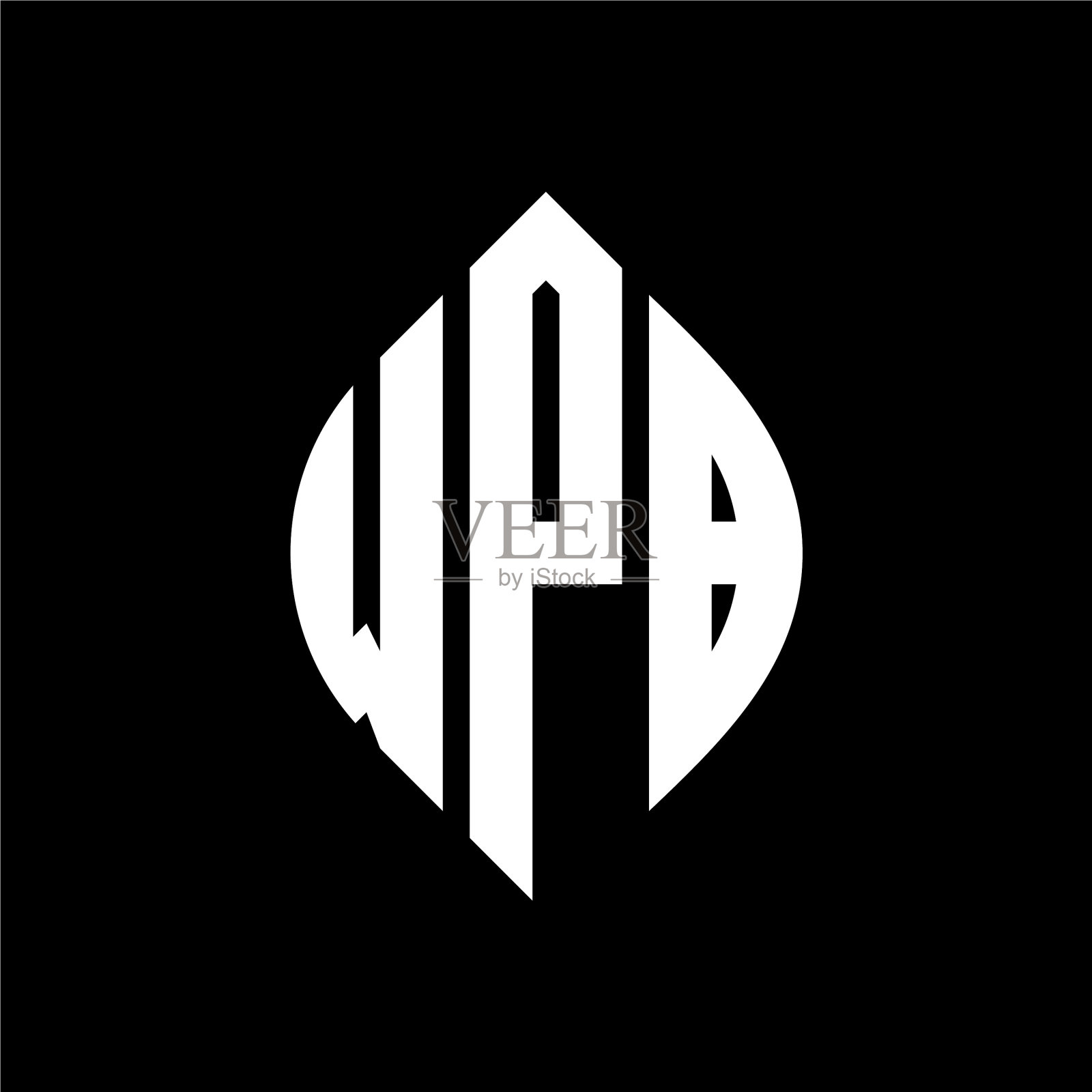 WPB圆形字母标志设计用圆形和插画图片素材