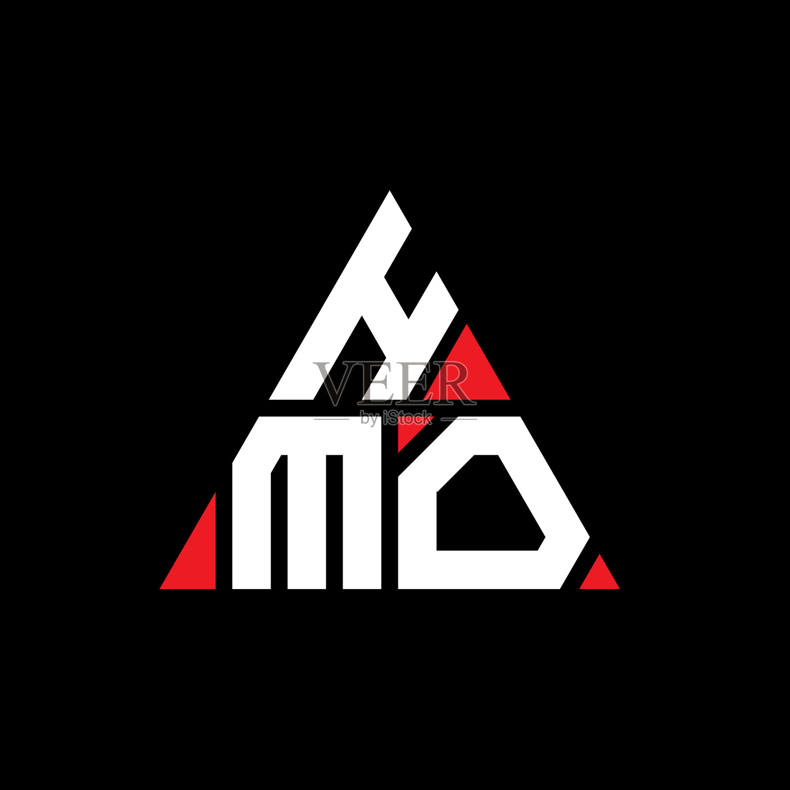 Hmo三角形字母标志设计用三角形插画图片素材