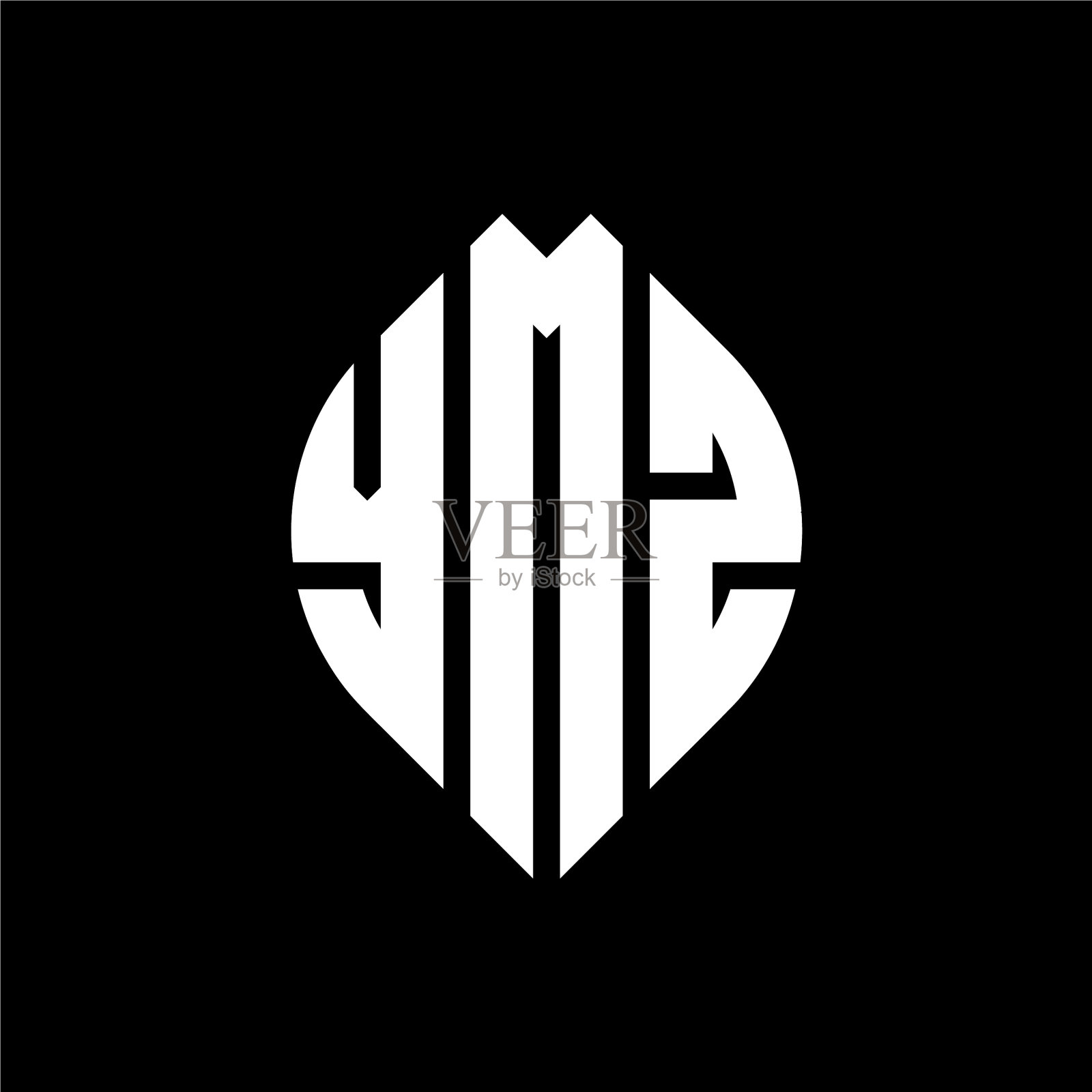 Ymz圆形字母标志设计用圆形和插画图片素材