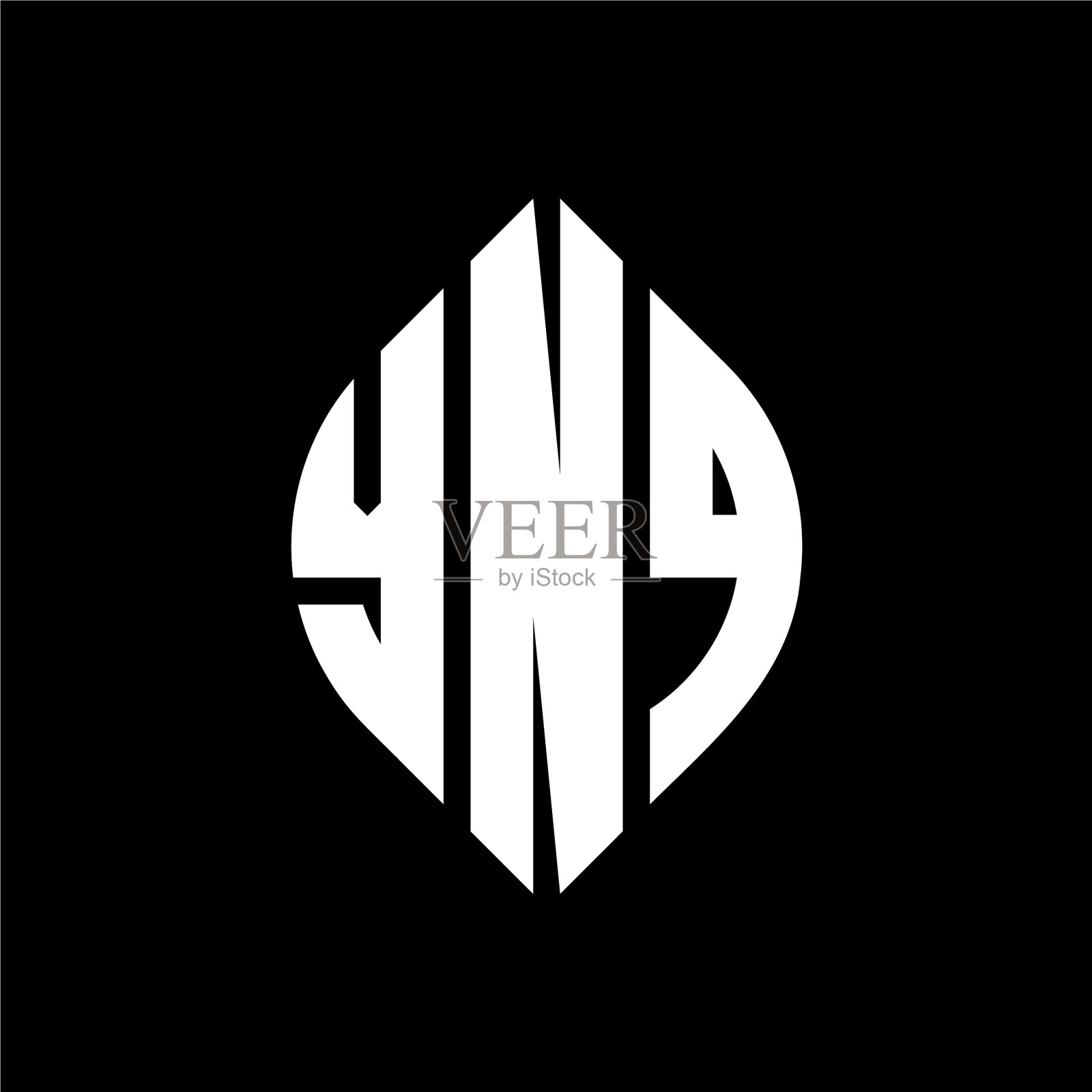 Ynq圆字母logo设计用圆和插画图片素材