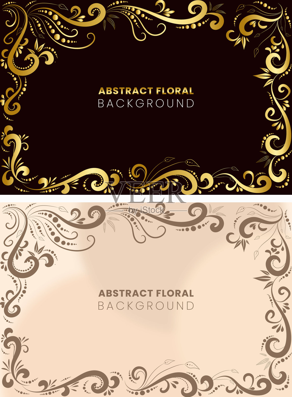 豪华花卉抽象设计背景插画图片素材