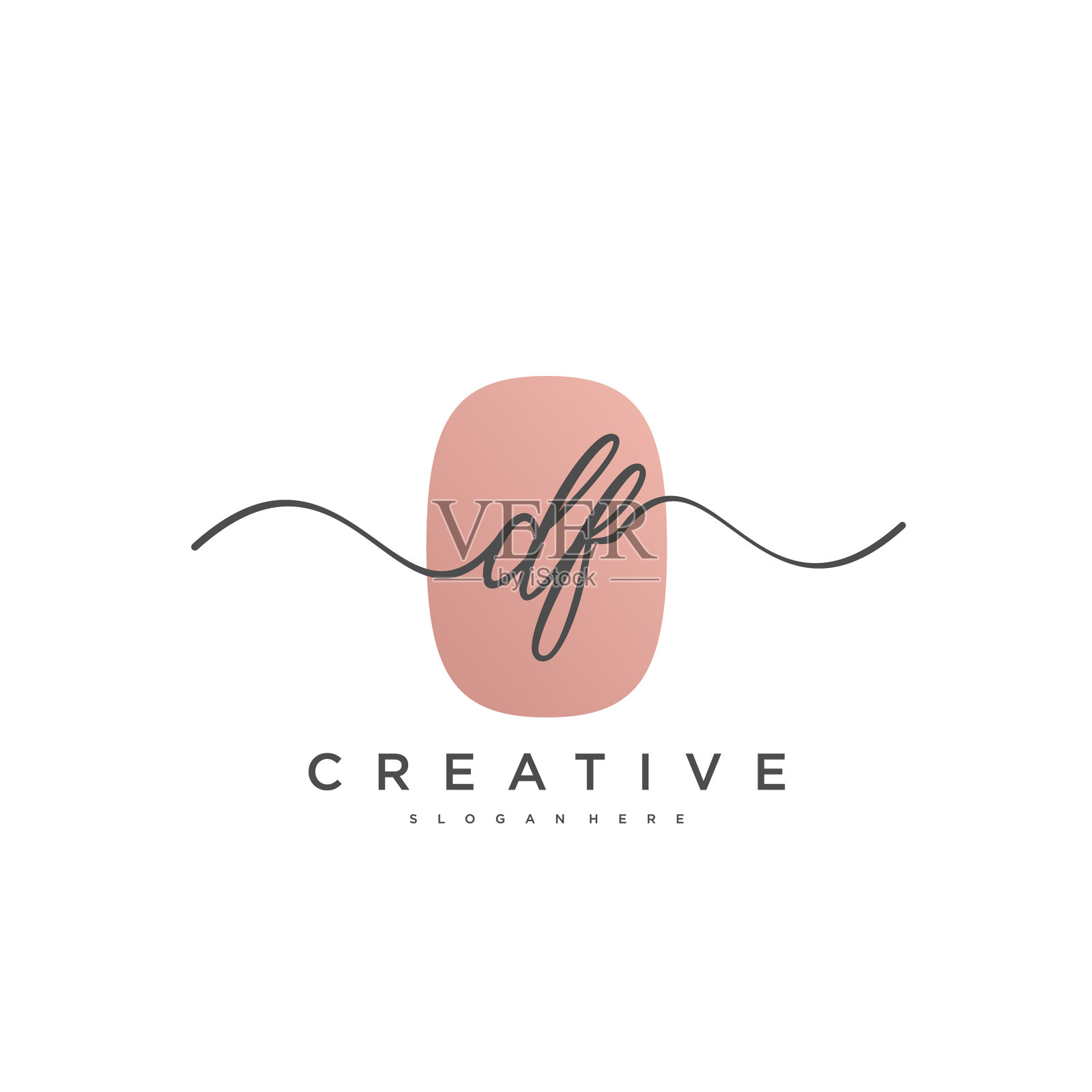 Df初始手写极简几何标志插画图片素材