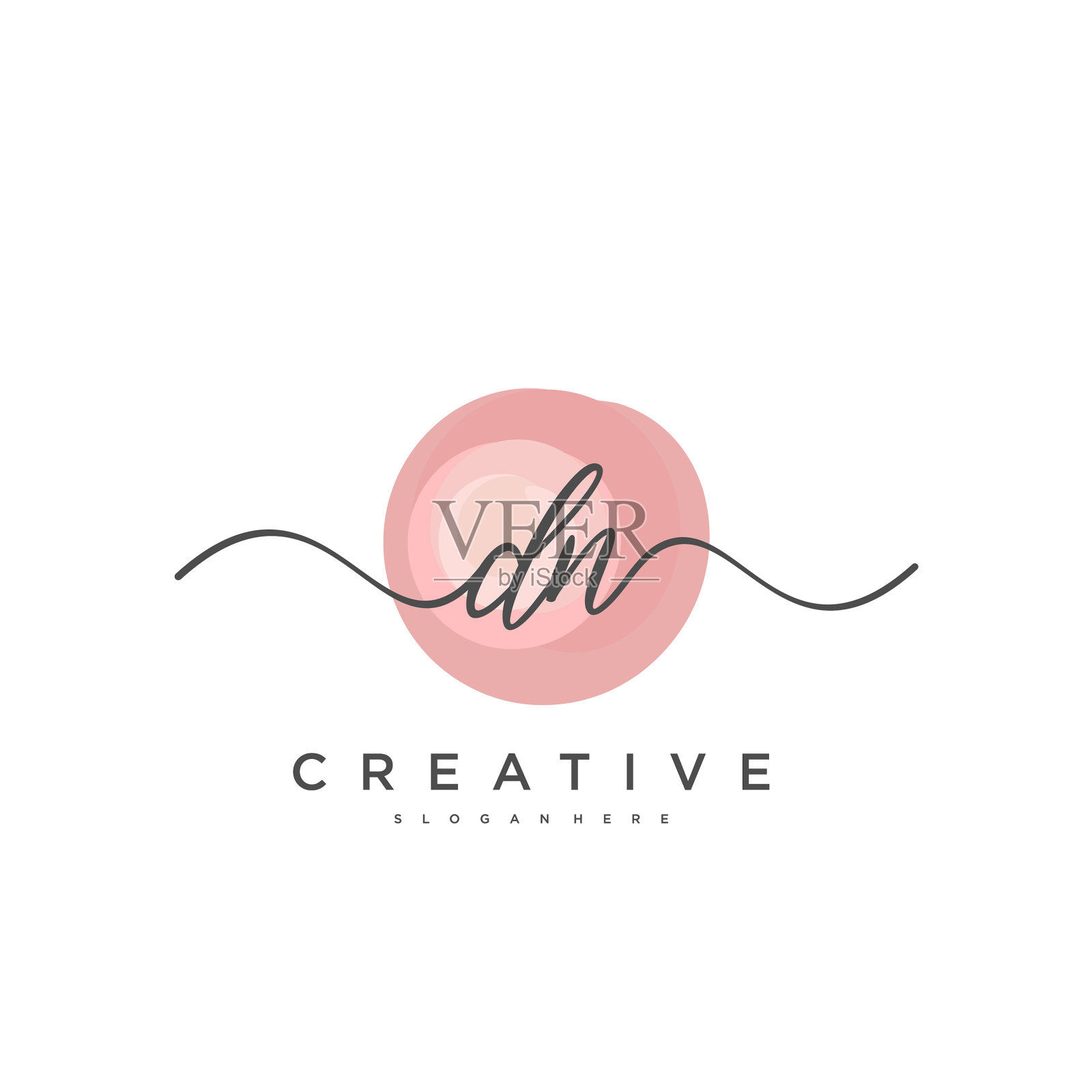 Dn初始手写极简几何标志插画图片素材