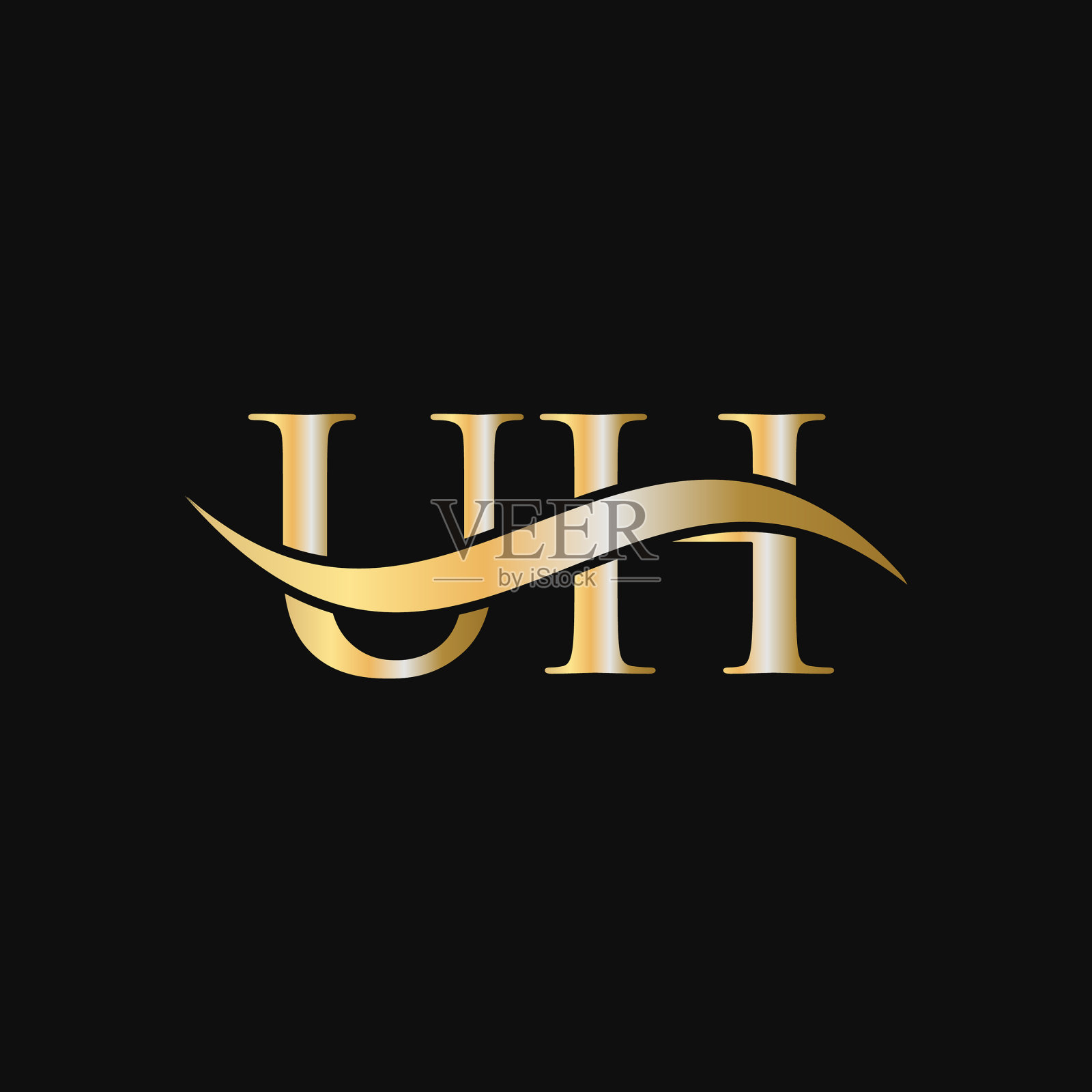 字母uh logo设计模板uh uh字母logo插画图片素材