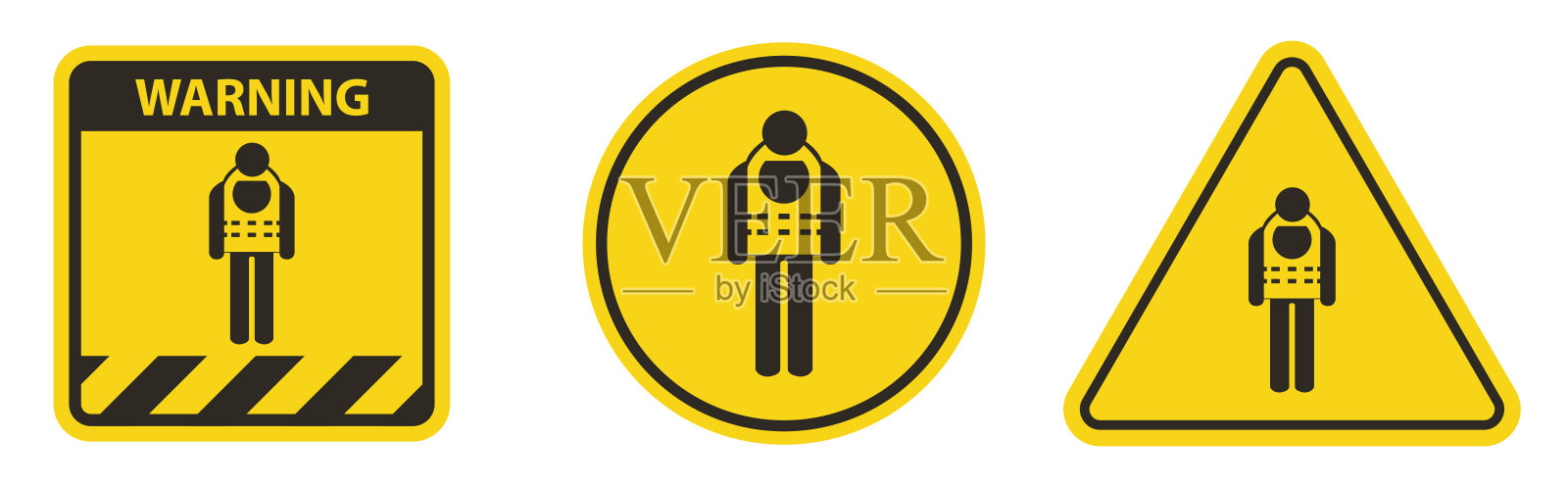 符号穿救生衣隔离在白色背景，矢量插图EPS.10插画图片素材