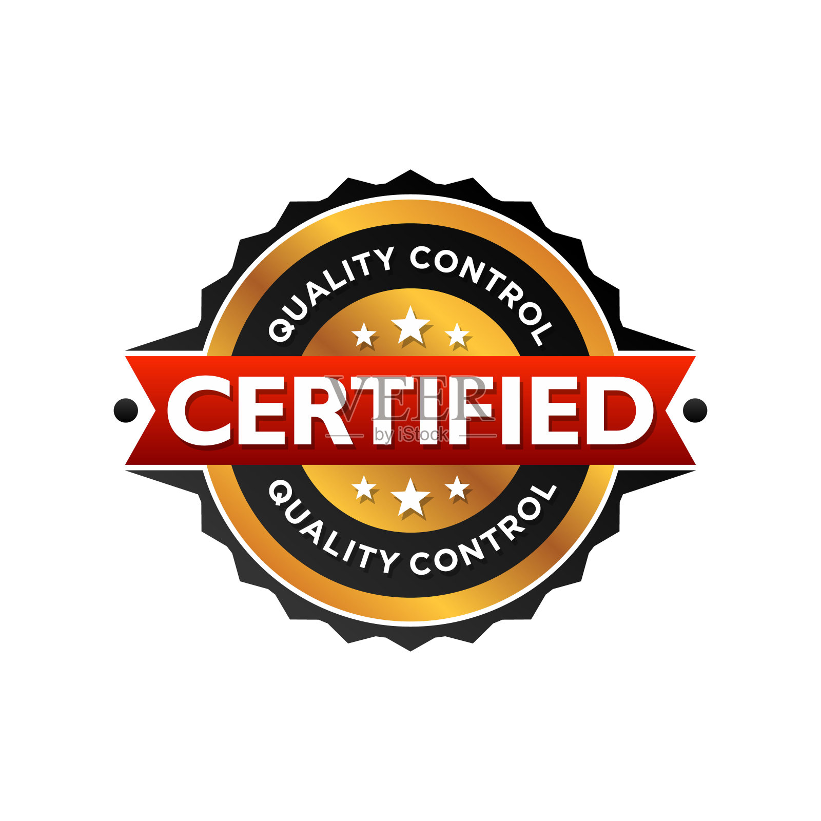 认证金矢量邮票隔离在白色背景插画图片素材