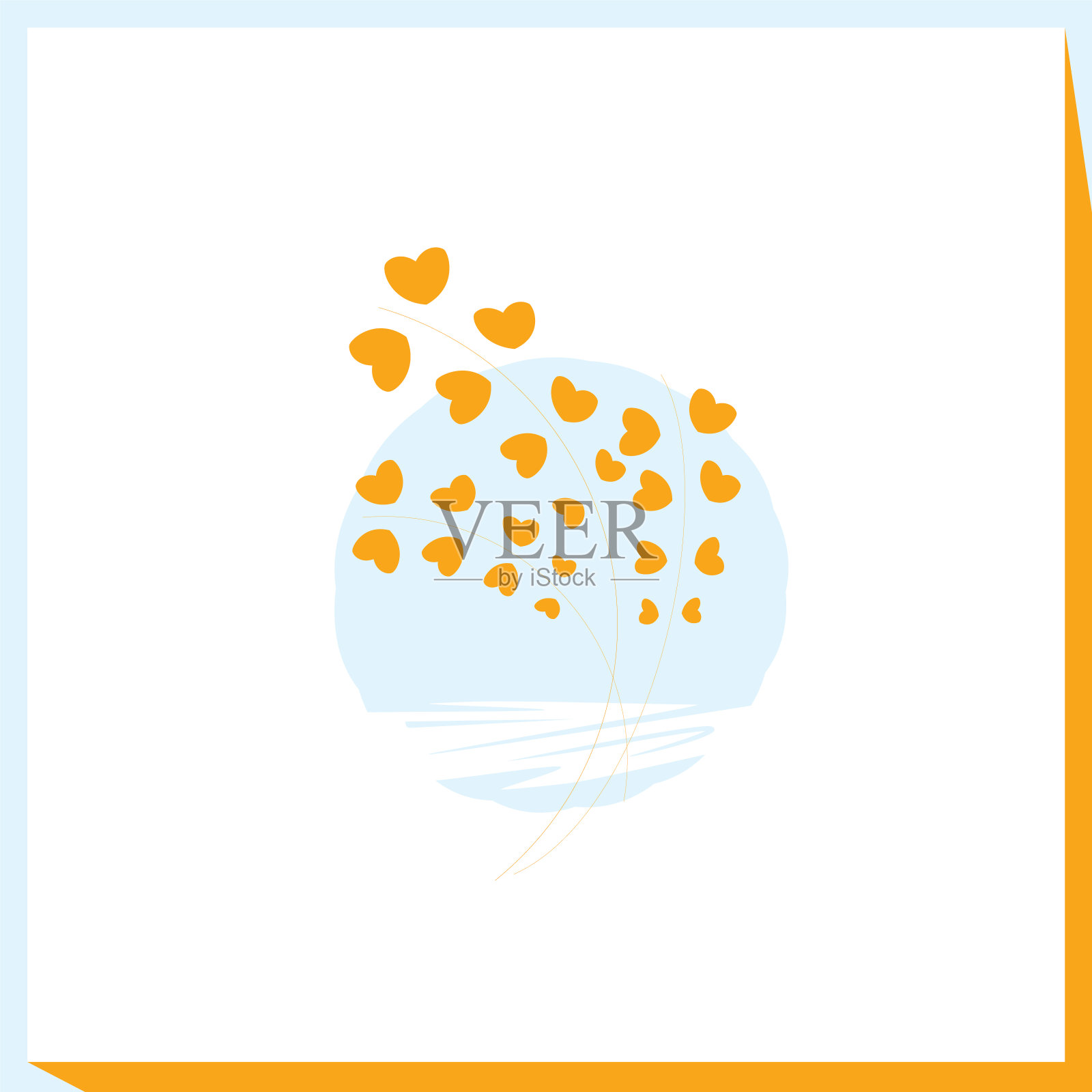 爱风景图插画图片素材