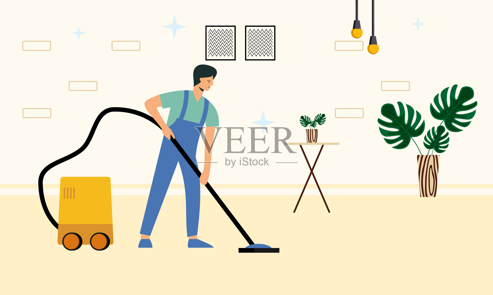 家政服务插画图片素材