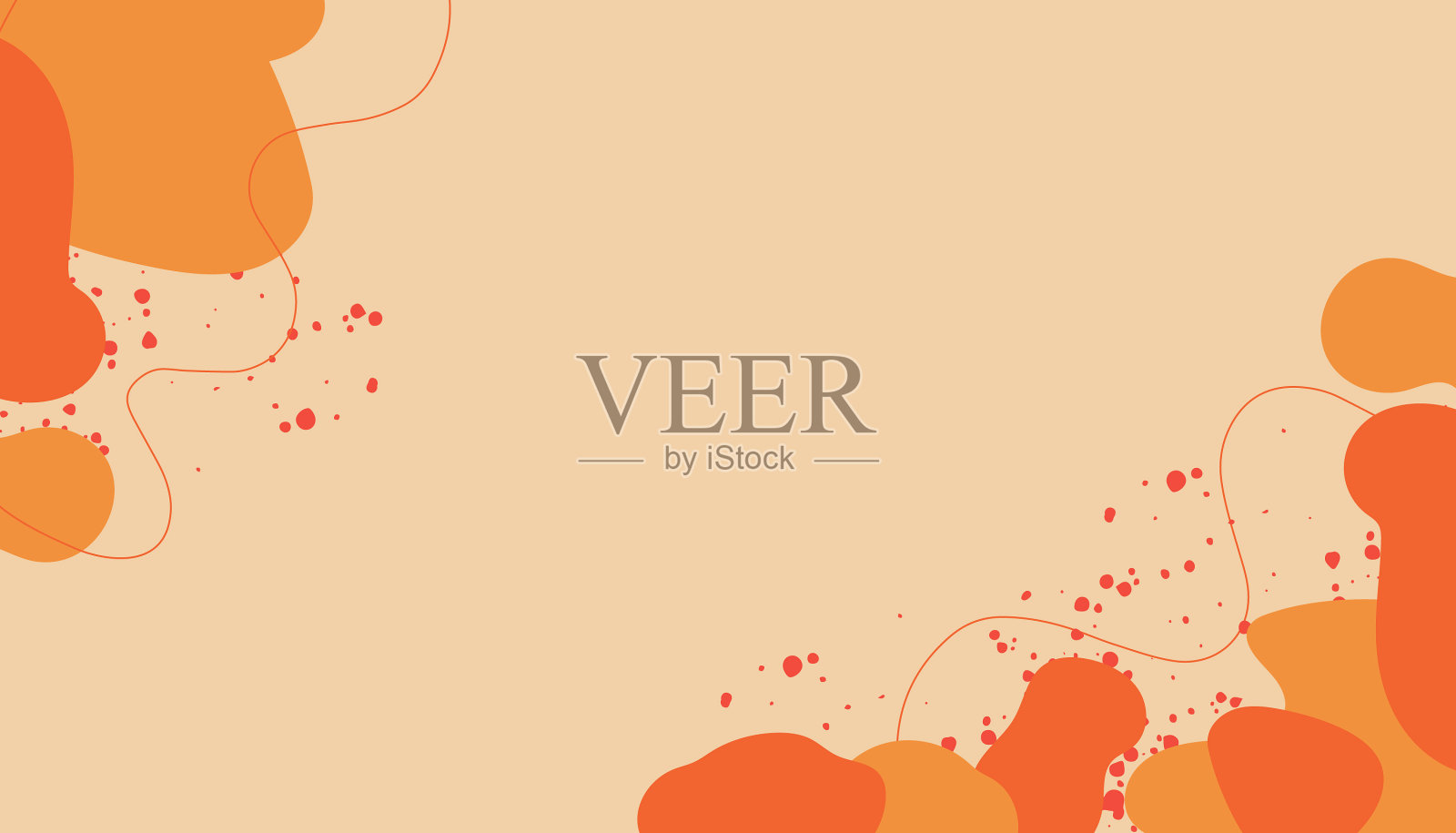 抽象裸色棕褐色粉彩米黄色软粉彩插画图片素材