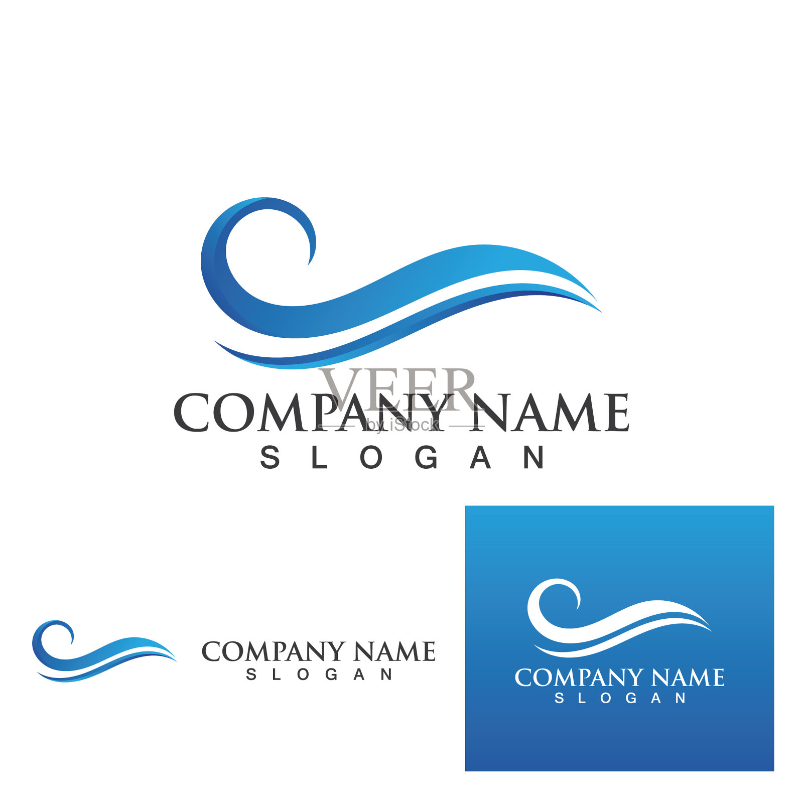 水波图标插画图片素材