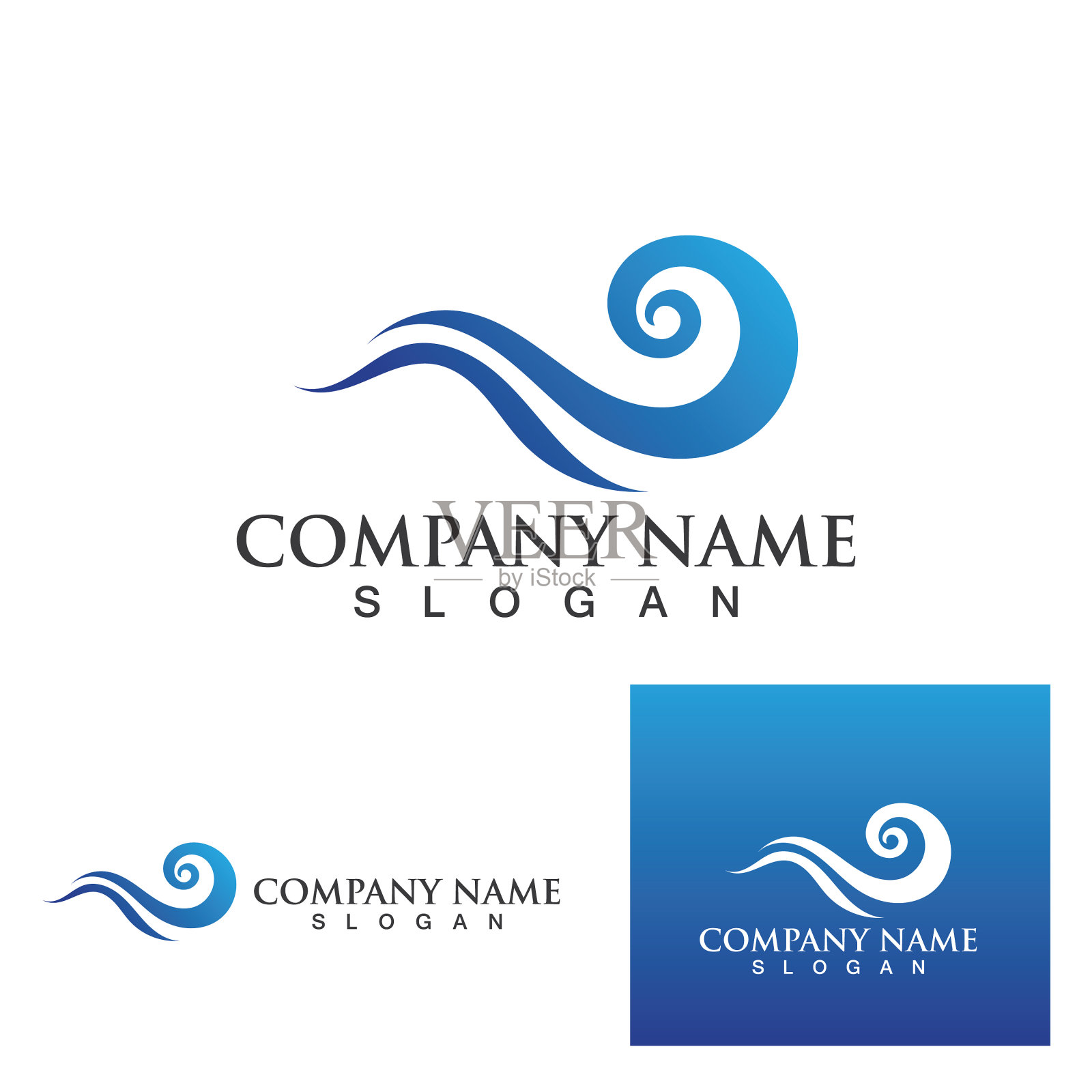 水波图标插画图片素材