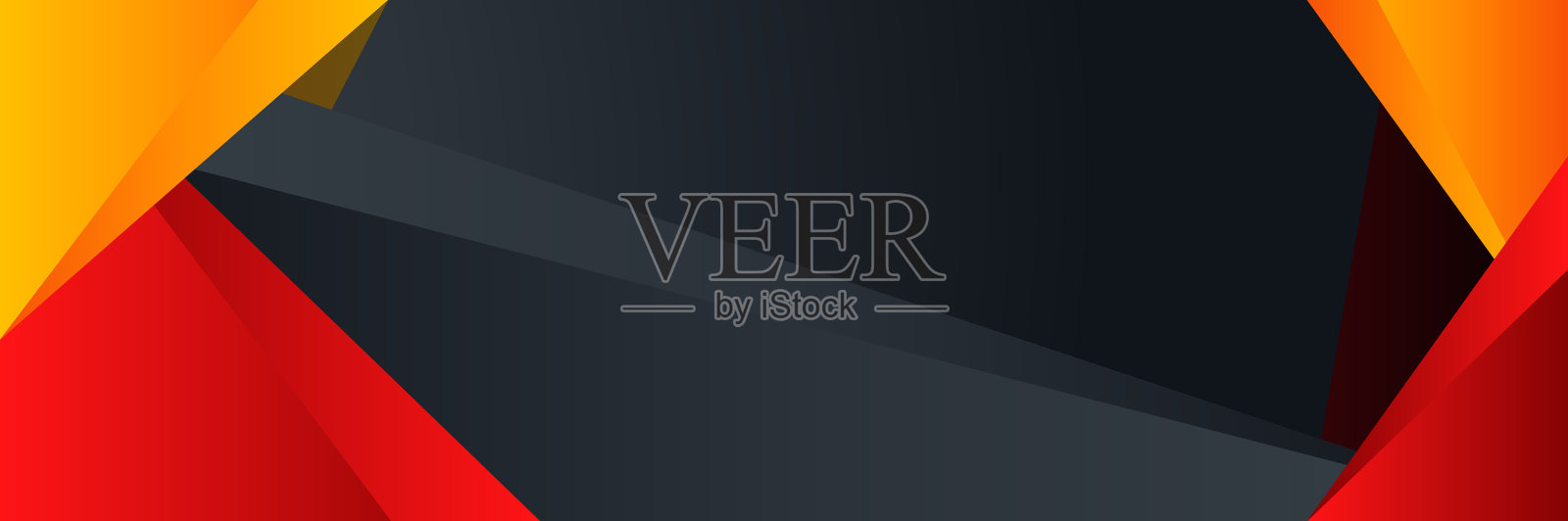 黑色和红色横幅背景抽象图形插画图片素材