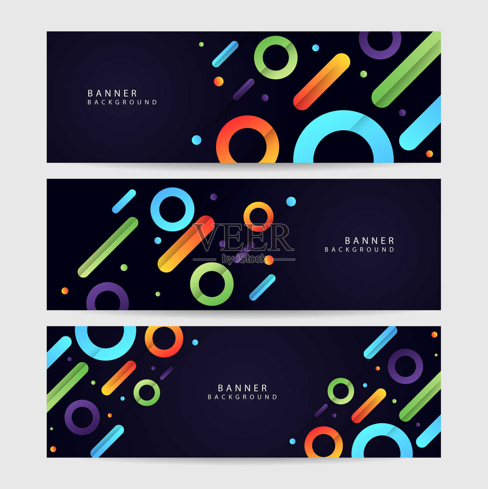 抽象的彩色背景横幅抽象插画图片素材