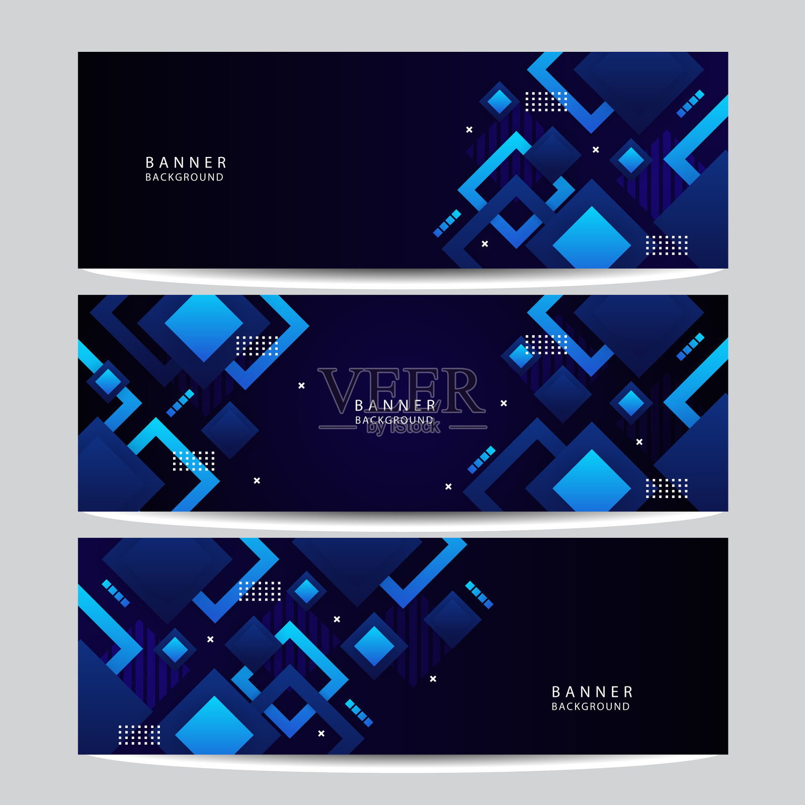 最小抽象横幅背景的集合插画图片素材