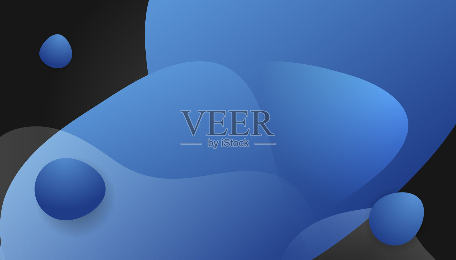 现代蓝色抽象商业呈现插画图片素材