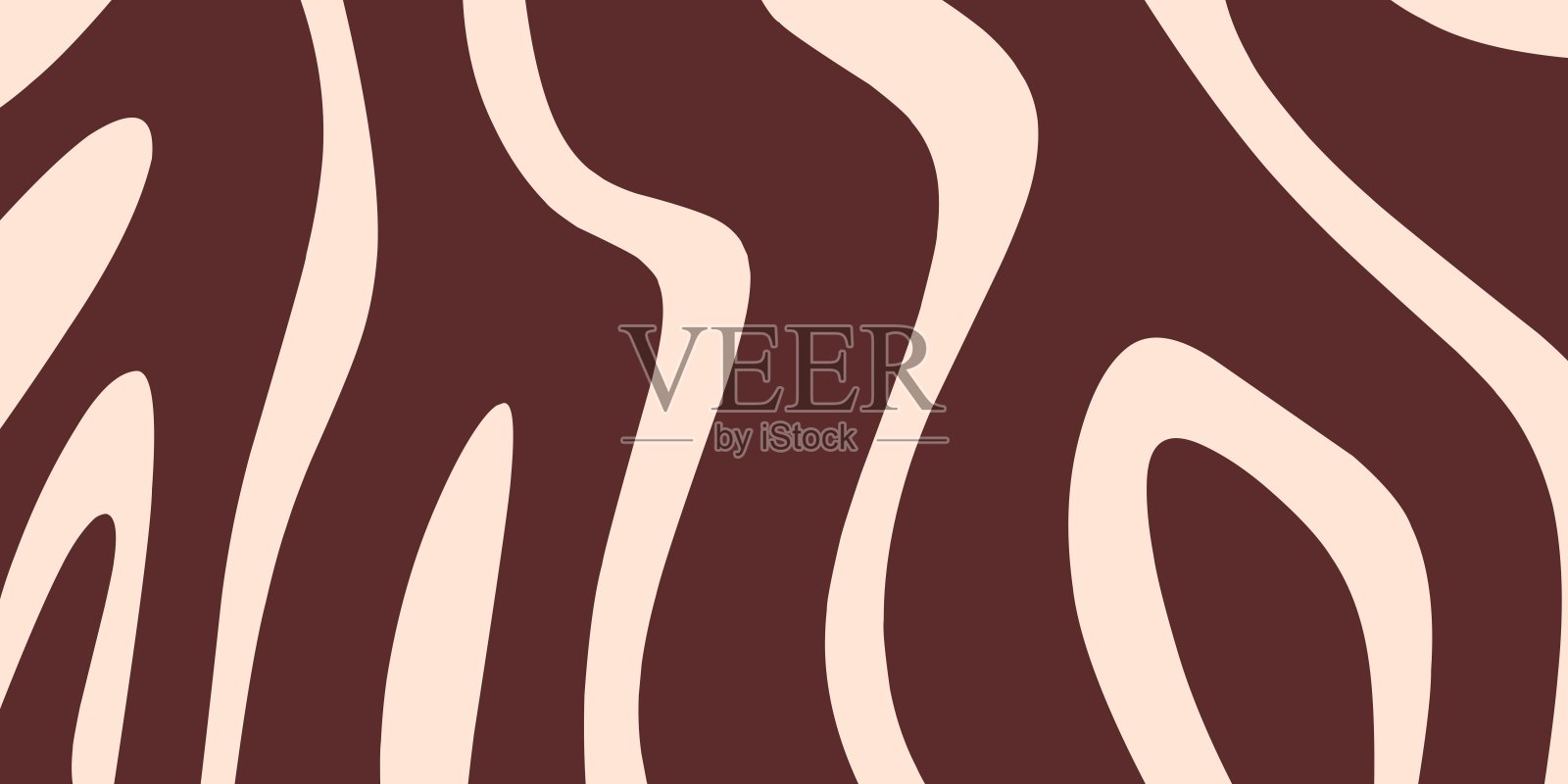 抽象斑马皮条纹，但深棕色和浅棕色插画图片素材