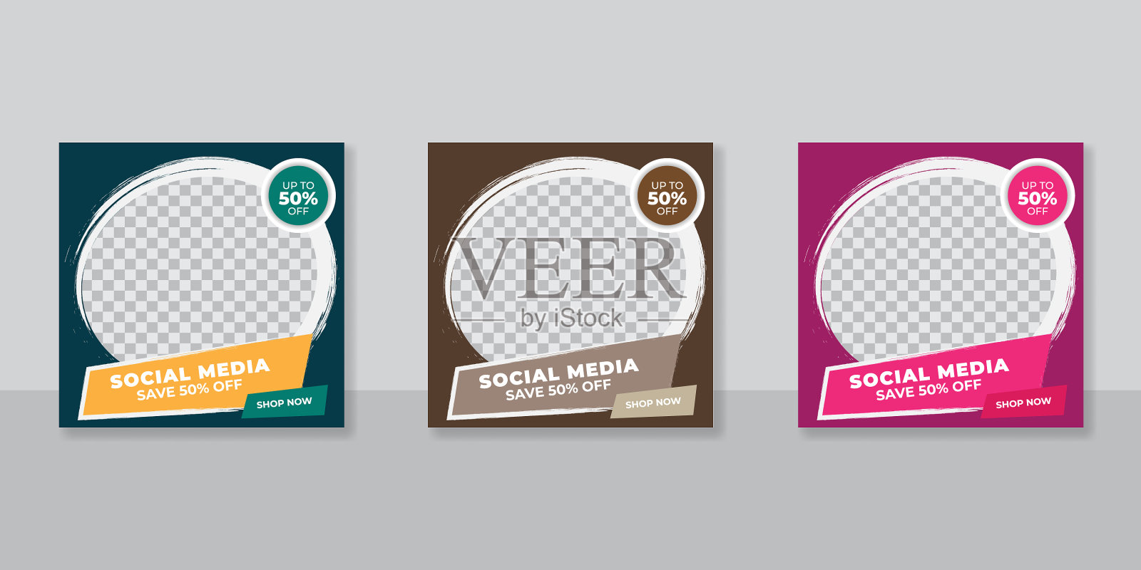 创意概念社交媒体模板设计元素图片