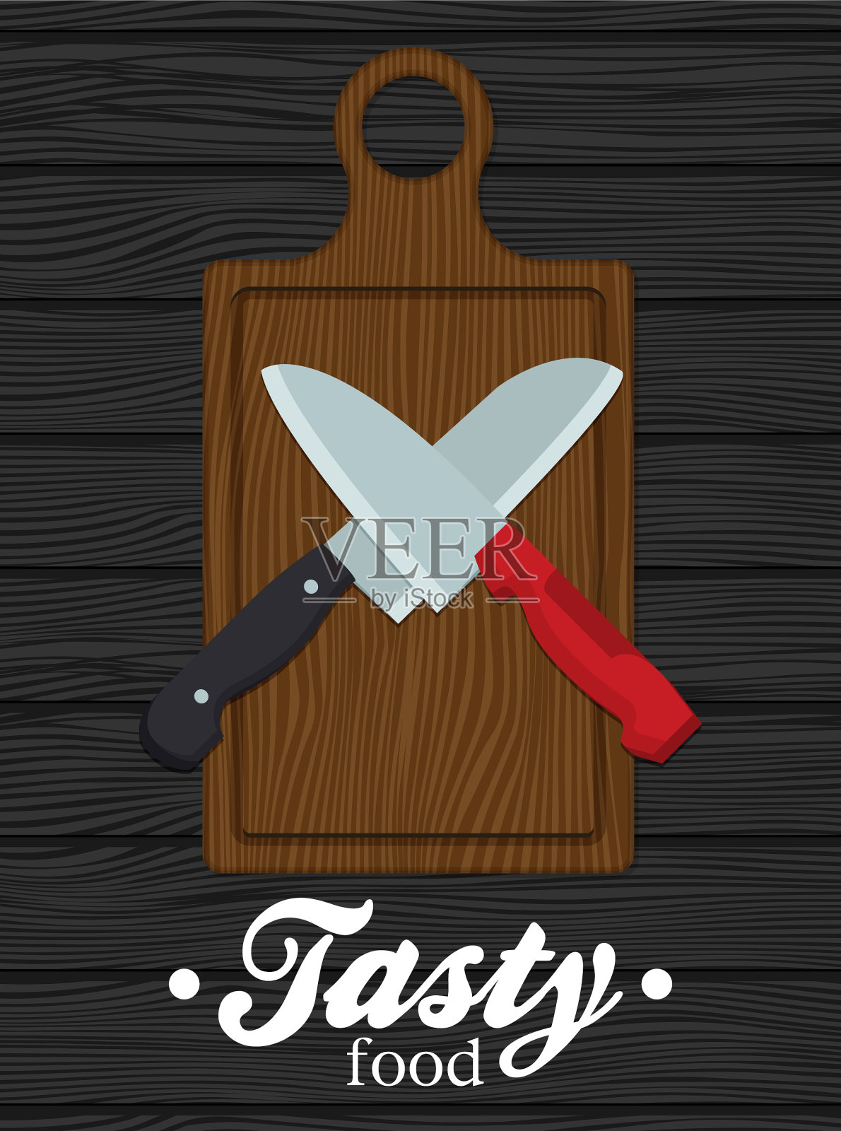 厨房设计超过颜色背景平插画图片素材