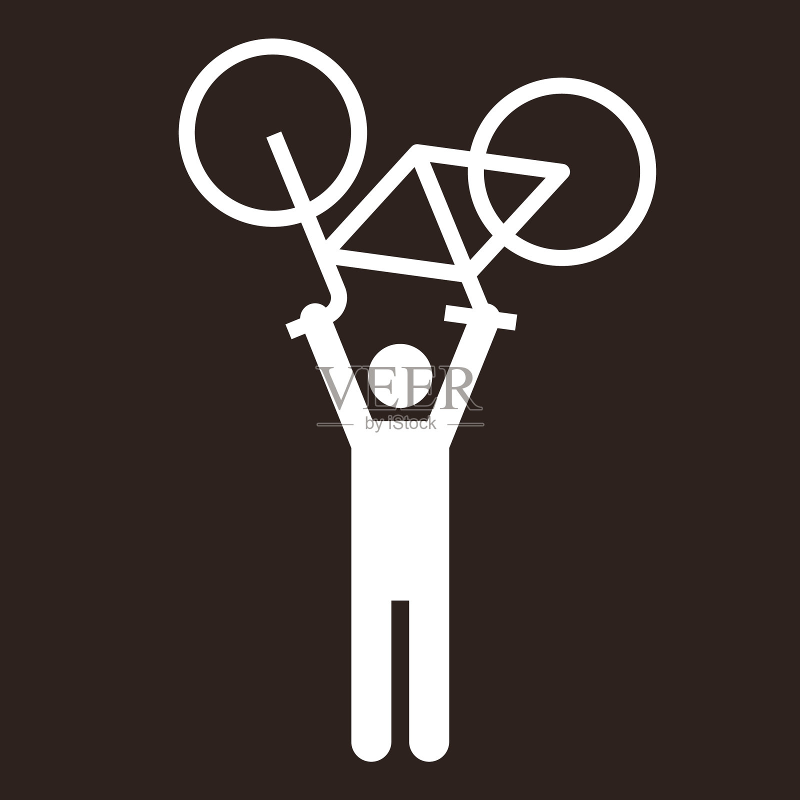 骑自行车起自行车插画图片素材