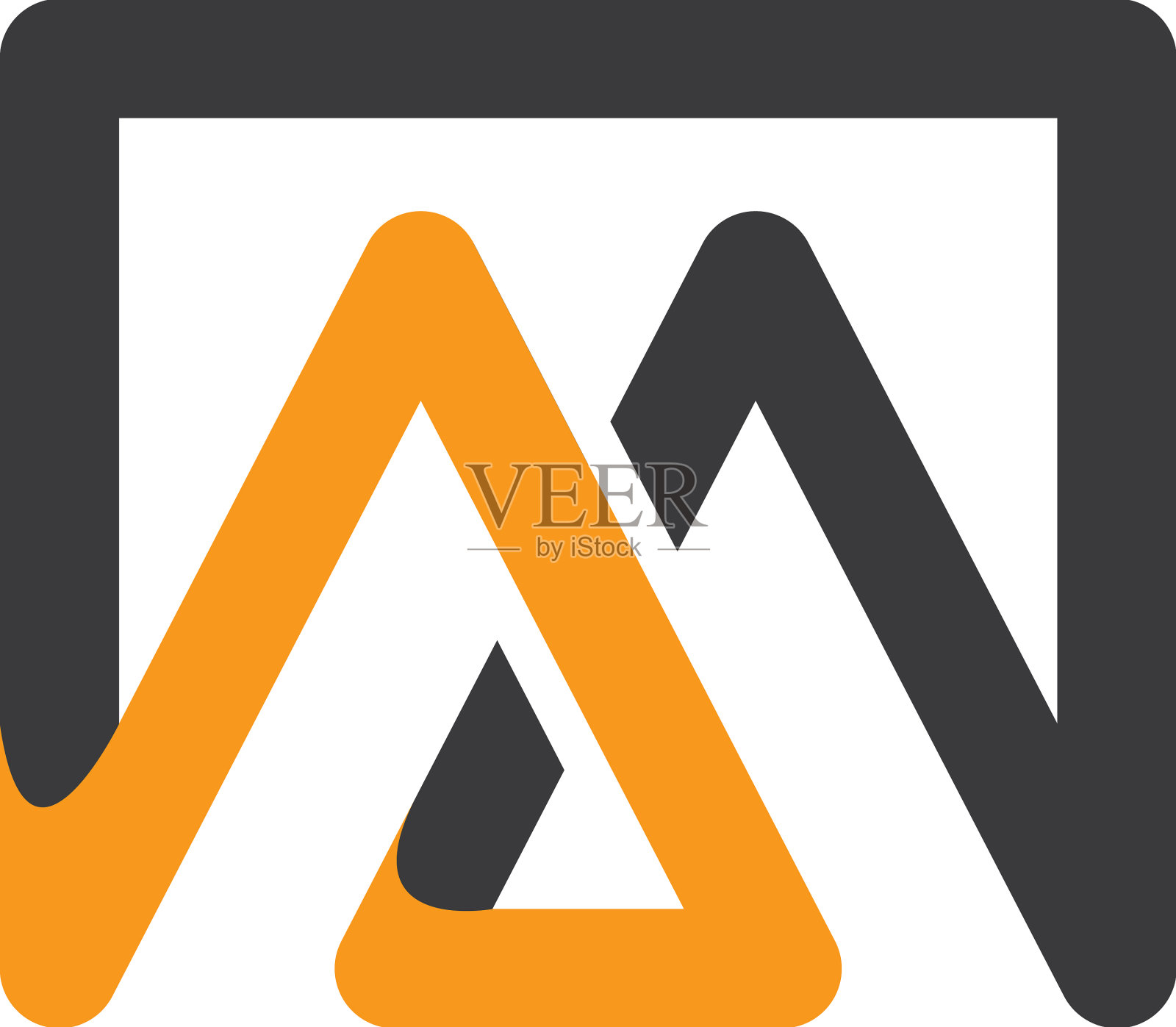 M字母图标模板设计元素图片