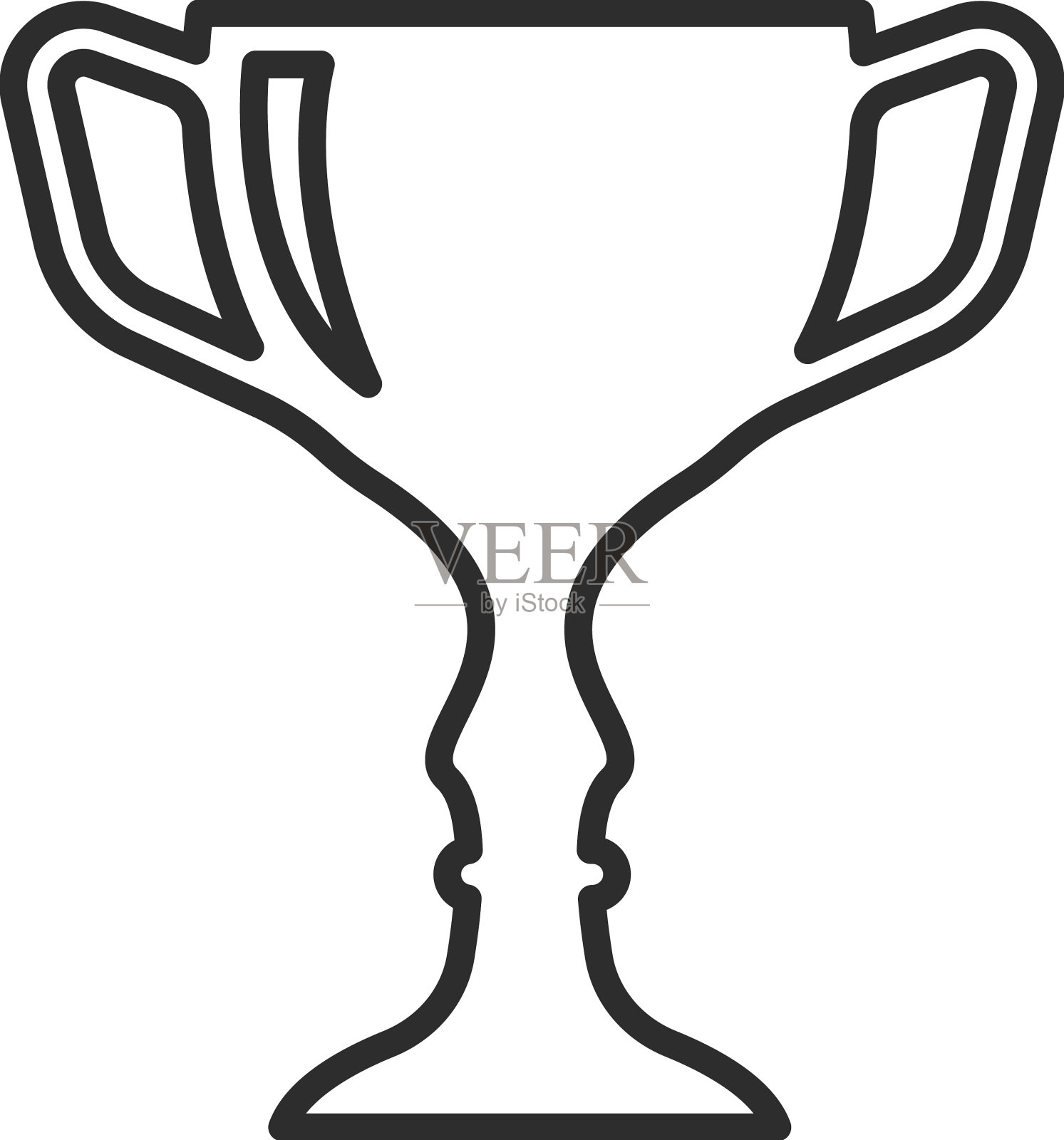 冠军设计的奖杯线图标设计元素图片