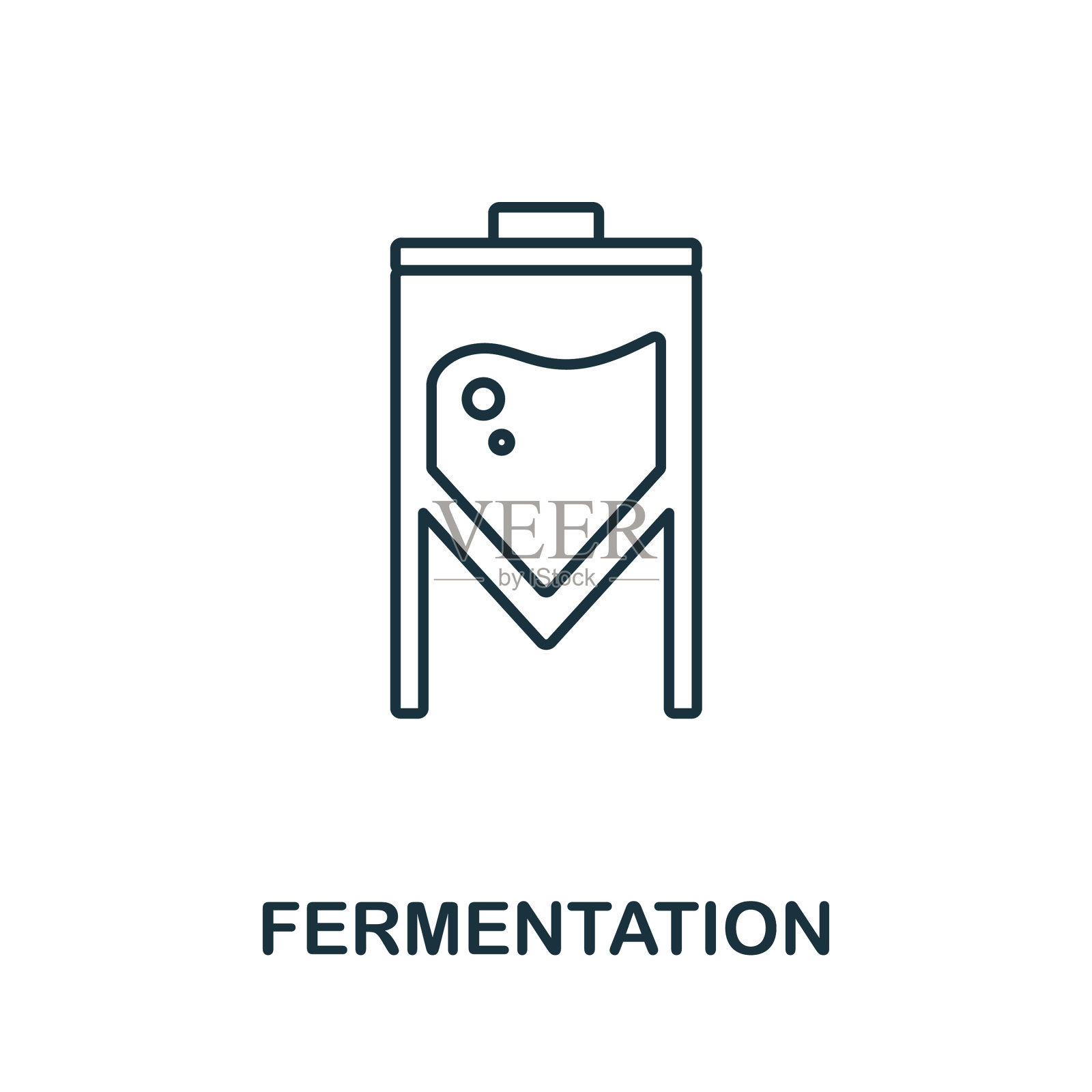 发酵图标线元素来自插画图片素材