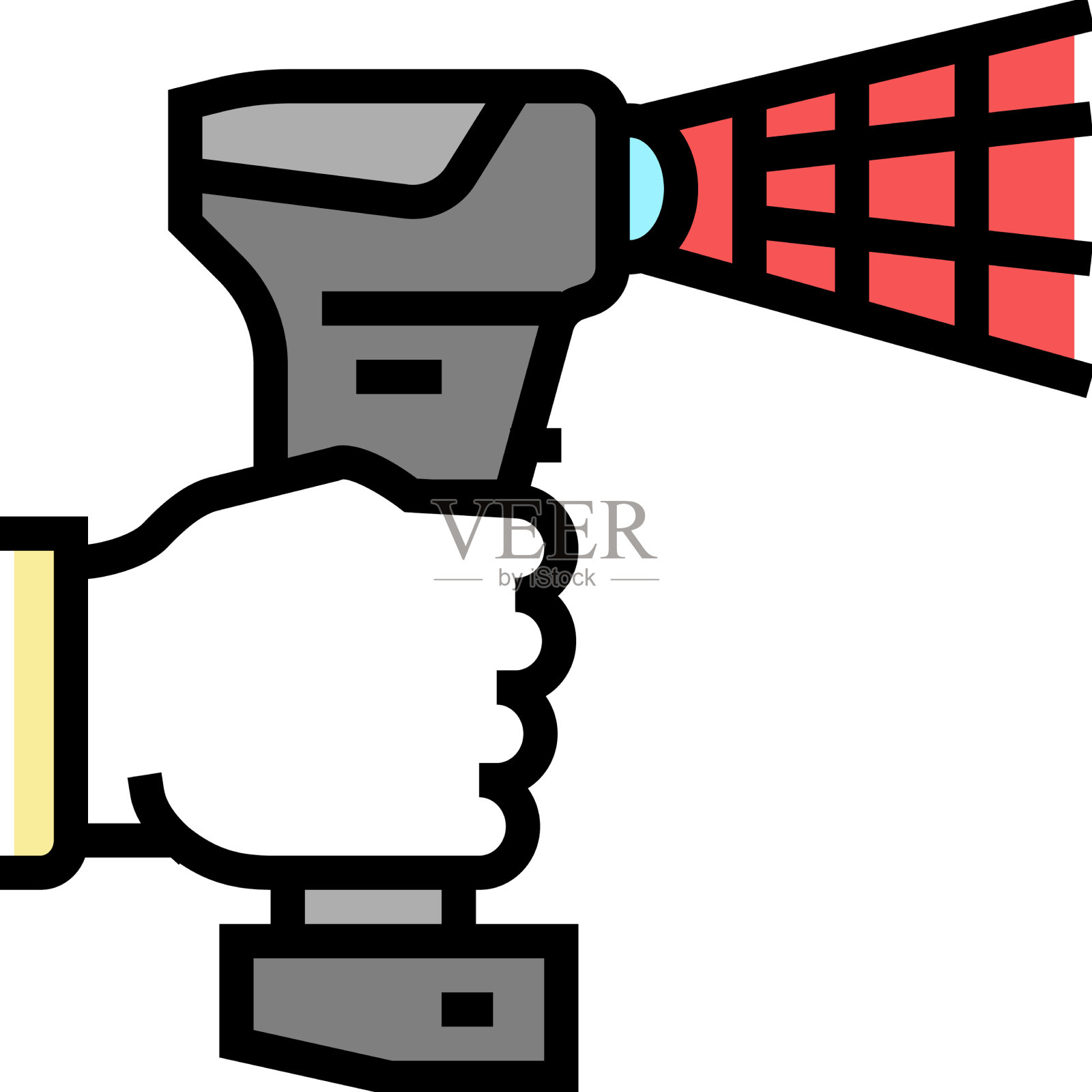 三维扫描彩色图标设计元素图片