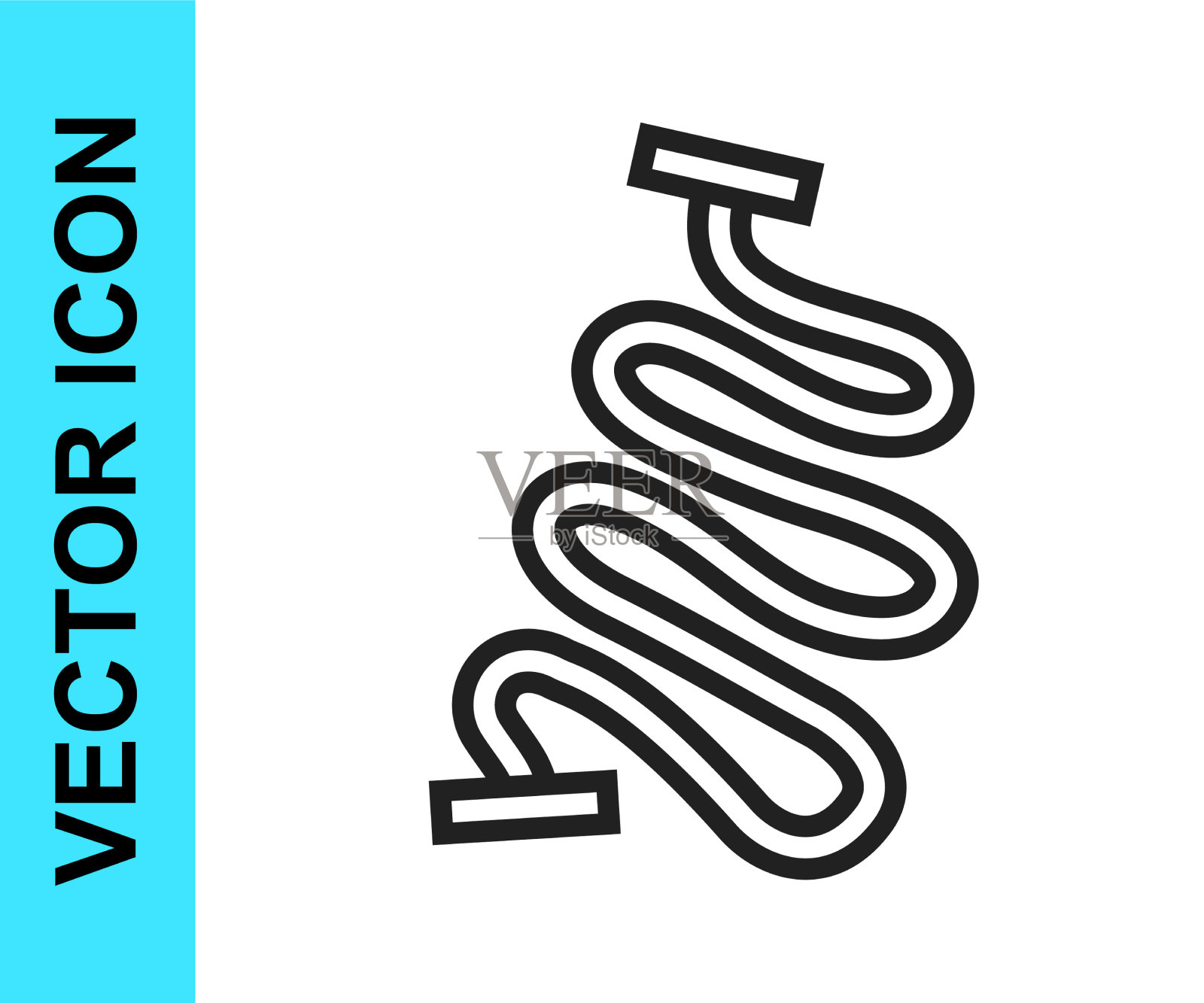 黑线赛道图标孤立的白色插画图片素材