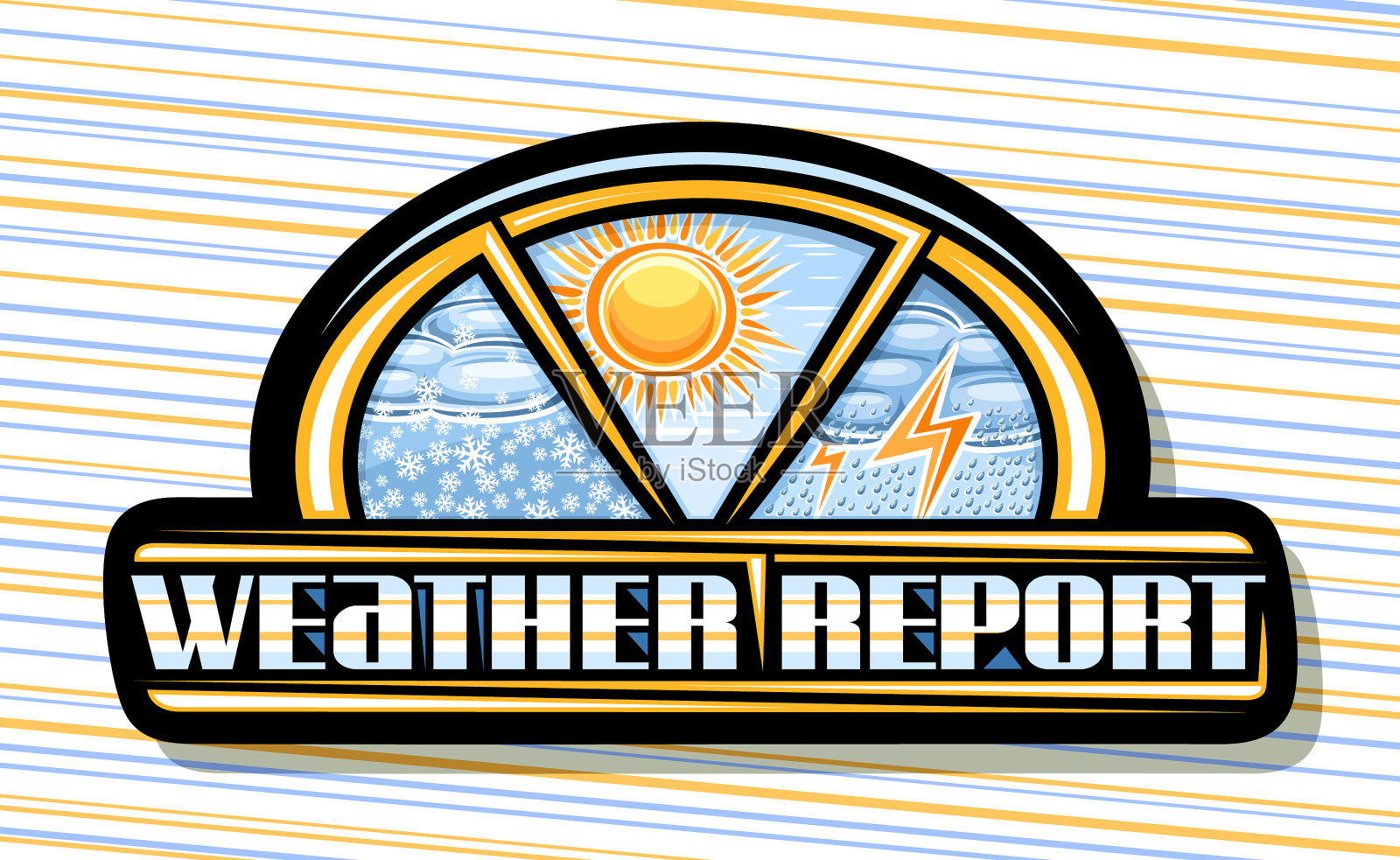 天气报告标志插画图片素材