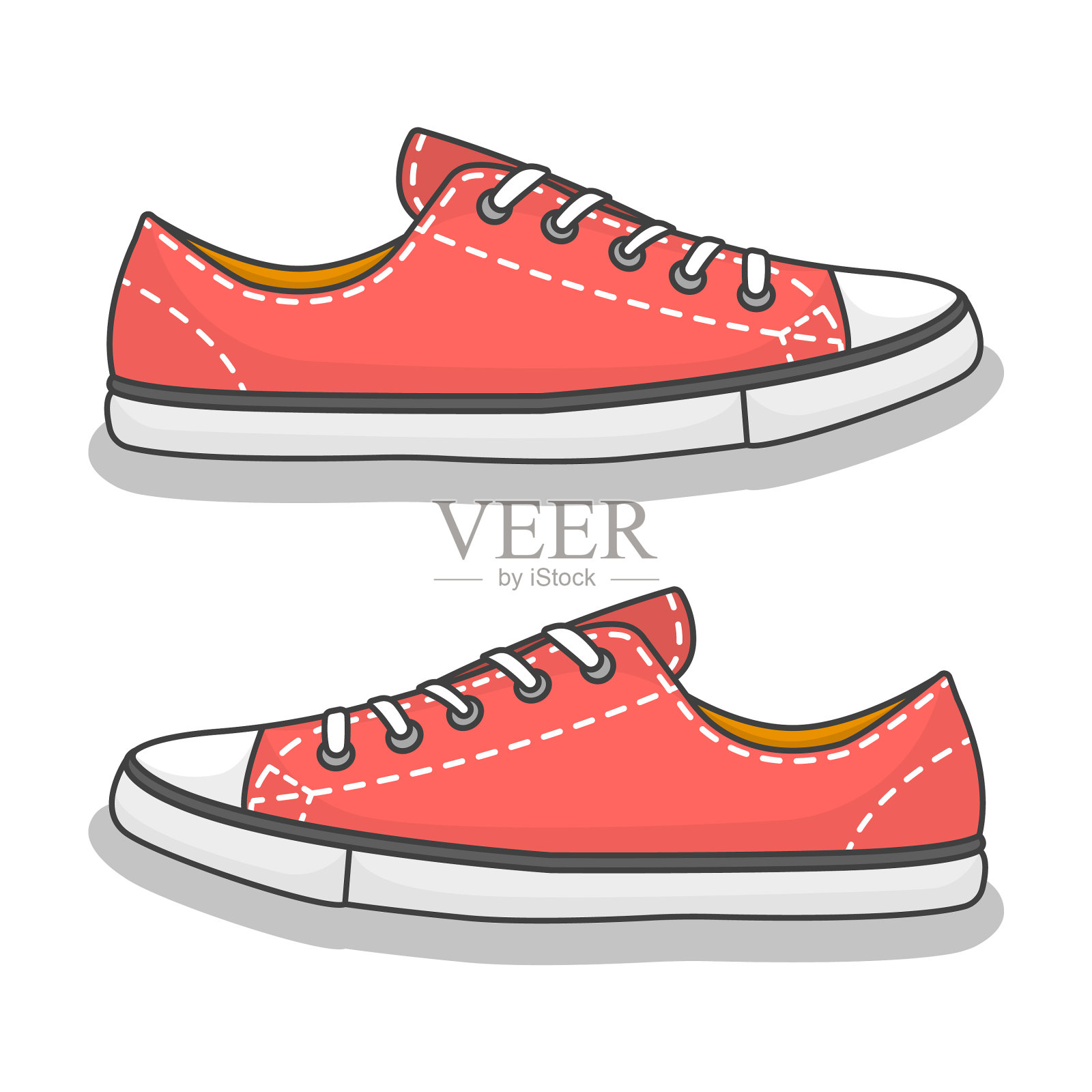 卡通形象的刑警画鞋为插画图片素材