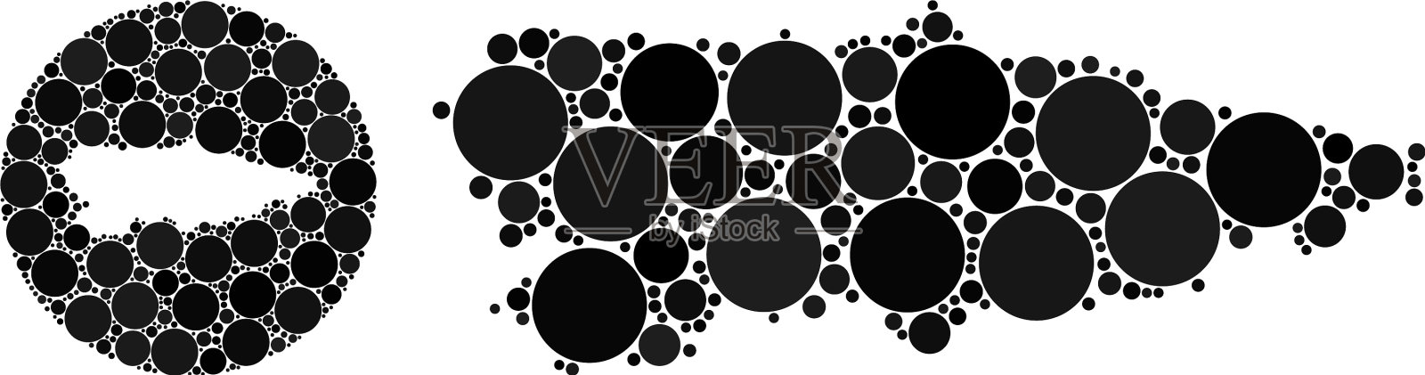 减去和通常的马赛克阿斯图里亚斯省地图插画图片素材