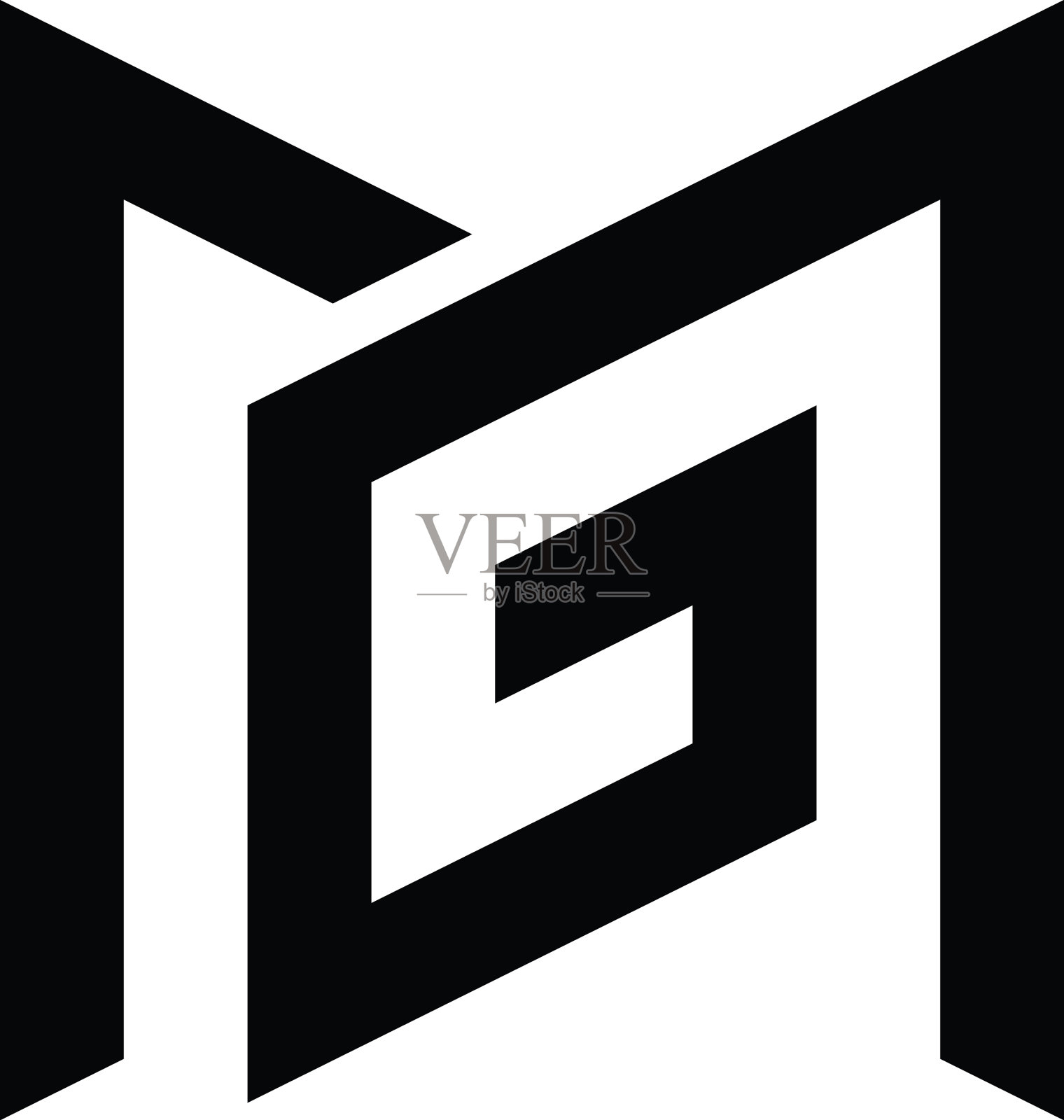 Mg或gm首字母标志设计设计元素图片