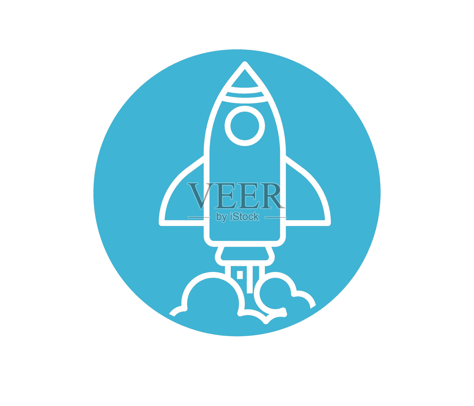 创业偶像。火箭向量设计。可编辑的矢量。孤立在白色背景。插画图片素材