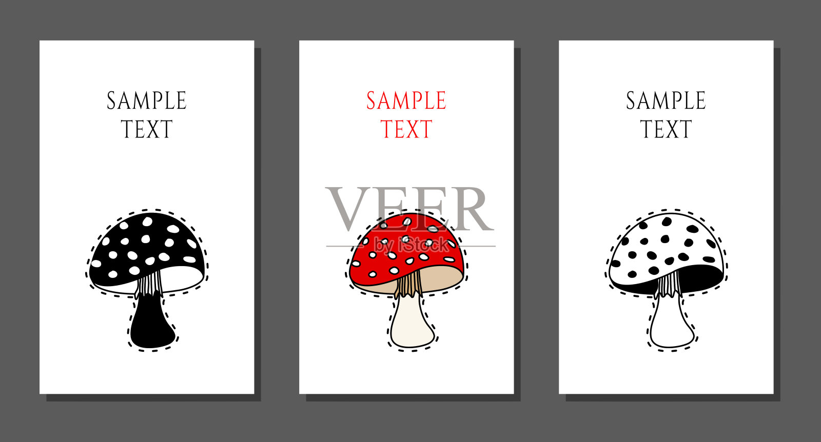 向量植物墙艺术，有叶。插画图片素材