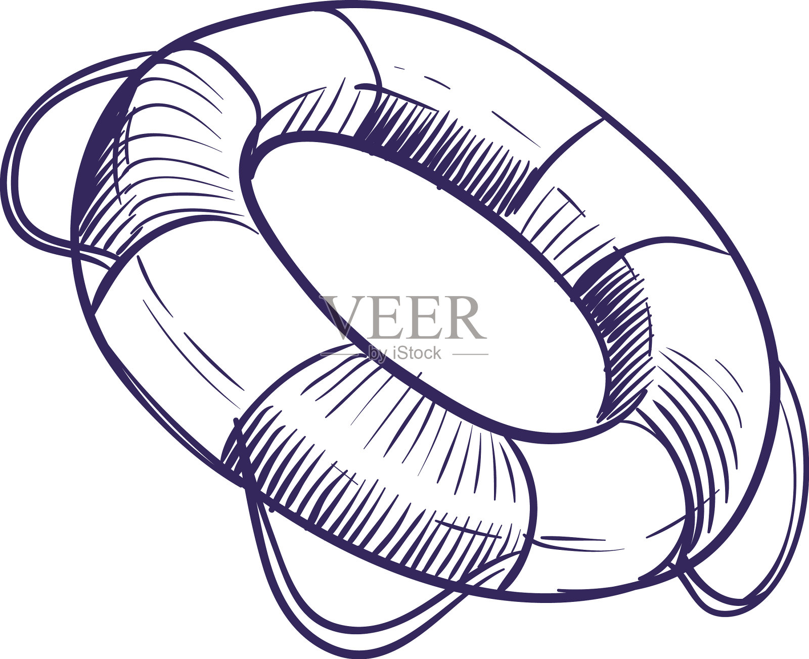 救生圈图标安全环在手画设计元素图片