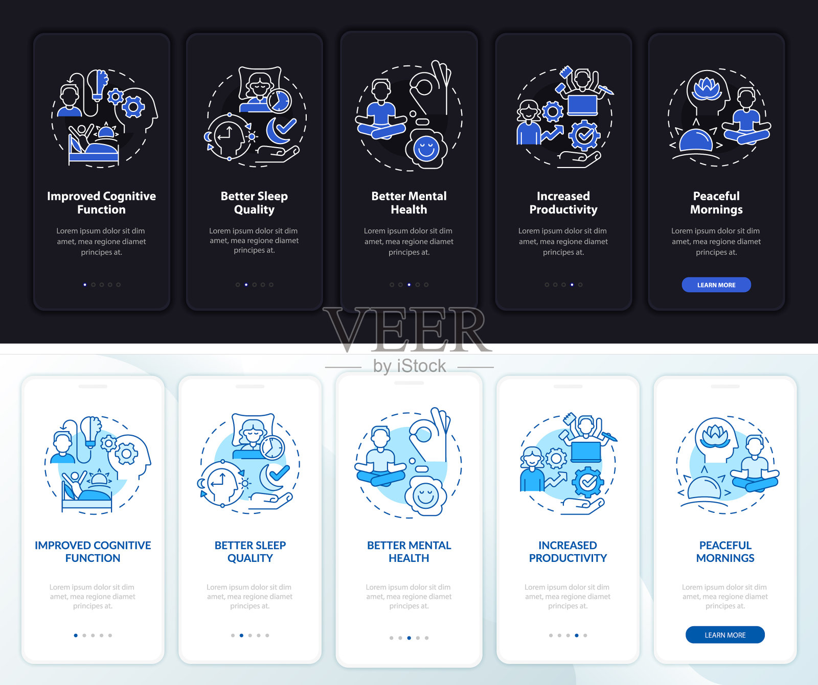 早晚早起模式插画图片素材