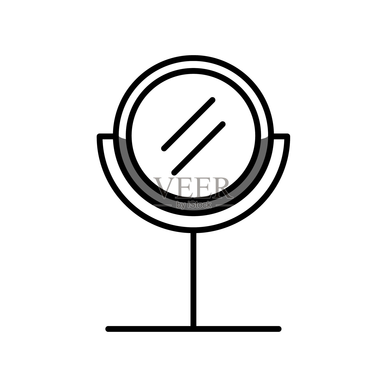 图形的镜子插画图片素材