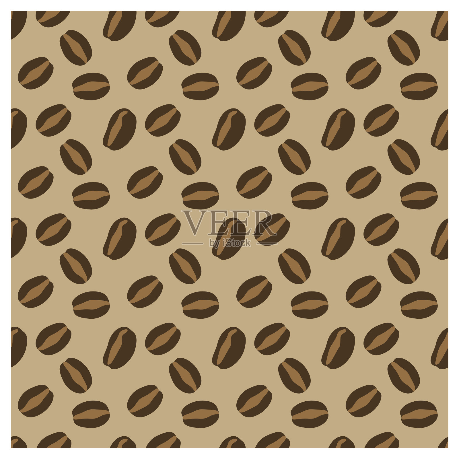 浅背景上的咖啡无缝图案插画图片素材