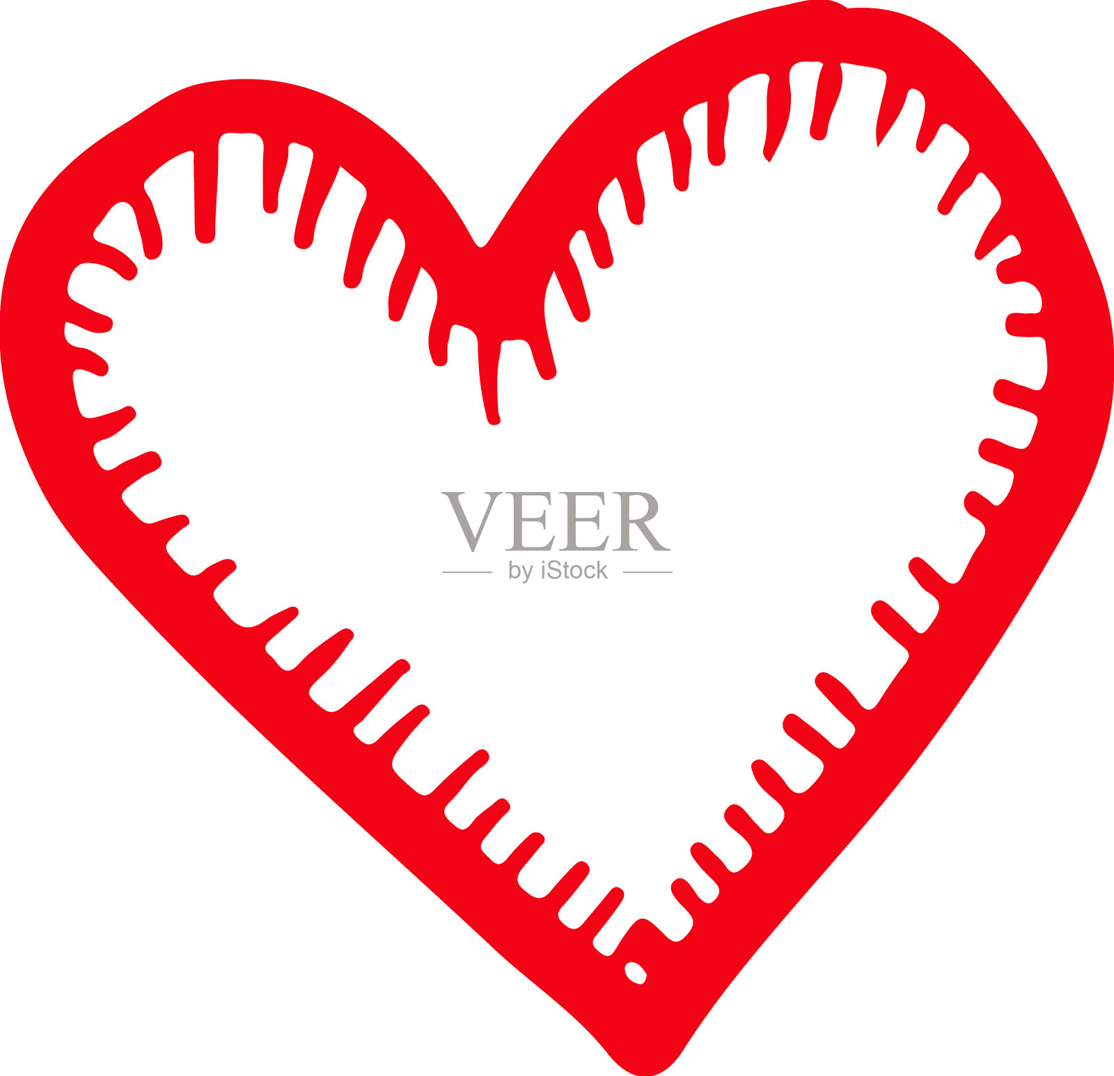 手绘爱心图标设计插画图片素材