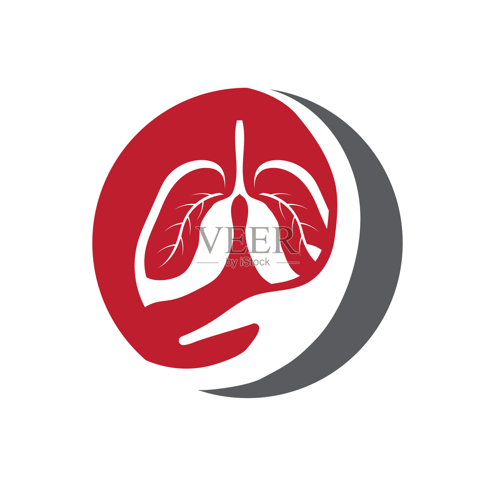 绿肺标志设计插画图片素材