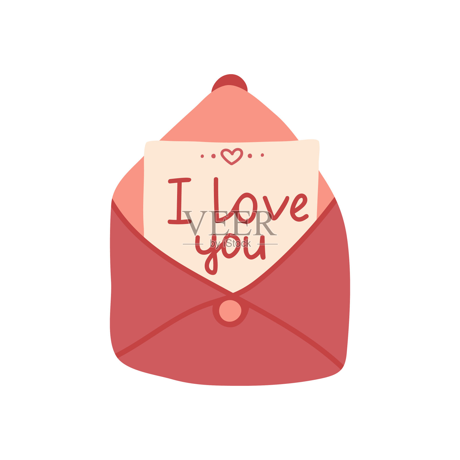 孤立元素是一个带信的信封设计元素图片