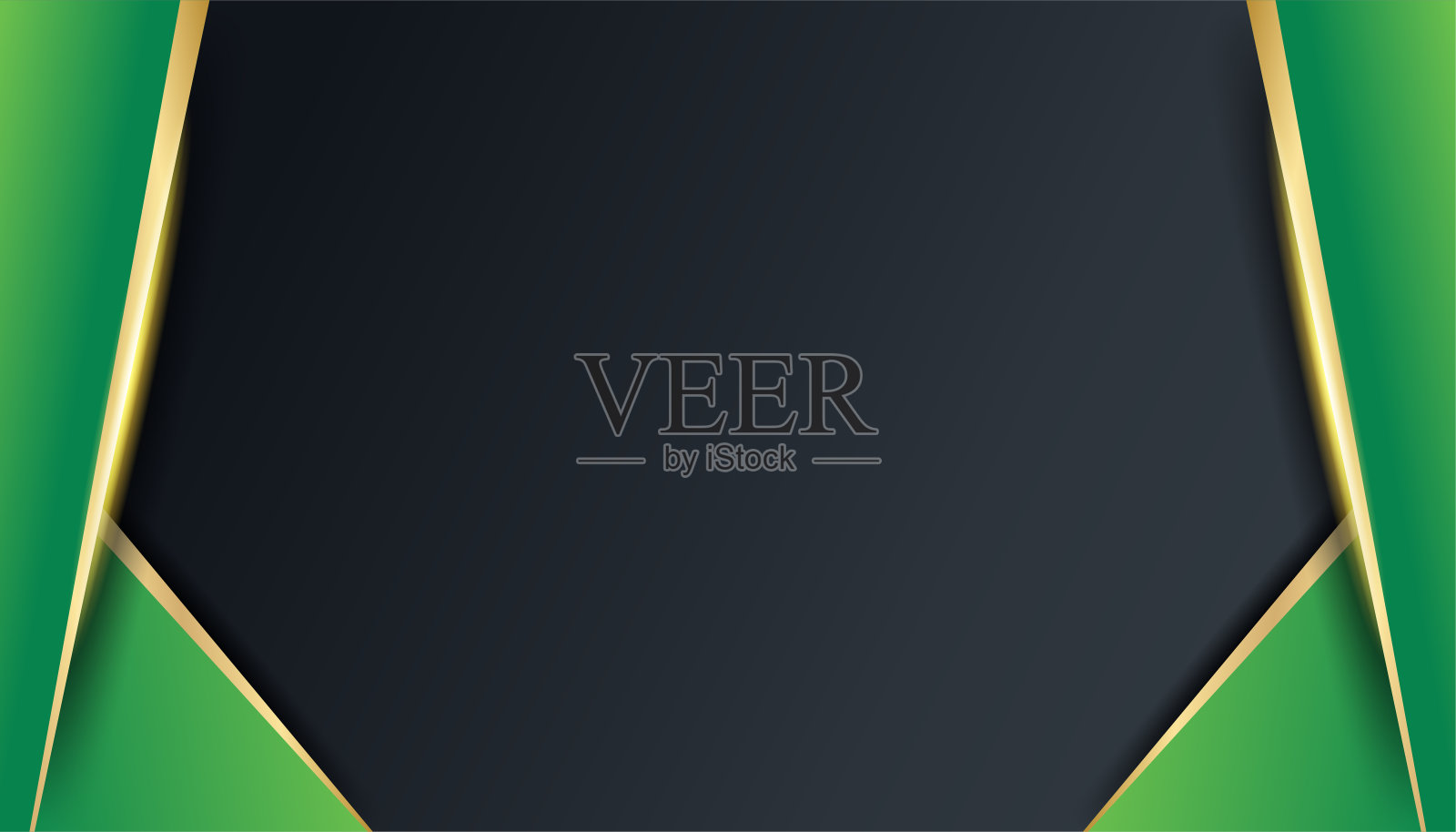 现代简单的3D彩色绿金抽象背景。设计名片，介绍背景，小册子，小册子，证书，模板，背景，和旗帜插画图片素材