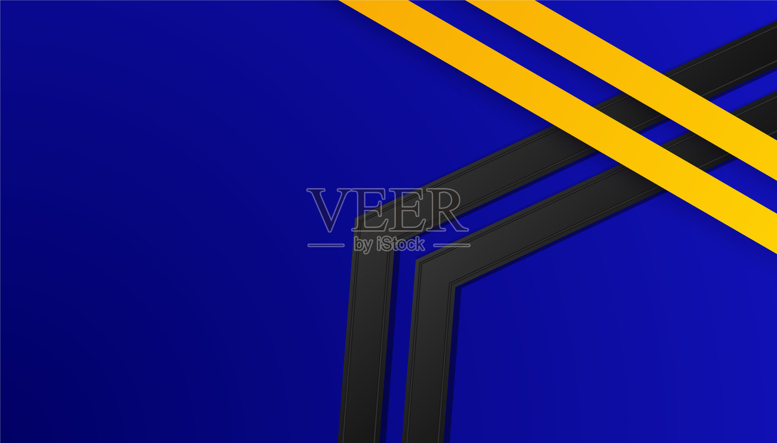 现代简单的3D蓝黑色黄金抽象背景。设计名片，介绍背景，小册子，小册子，证书，模板，背景，和旗帜插画图片素材