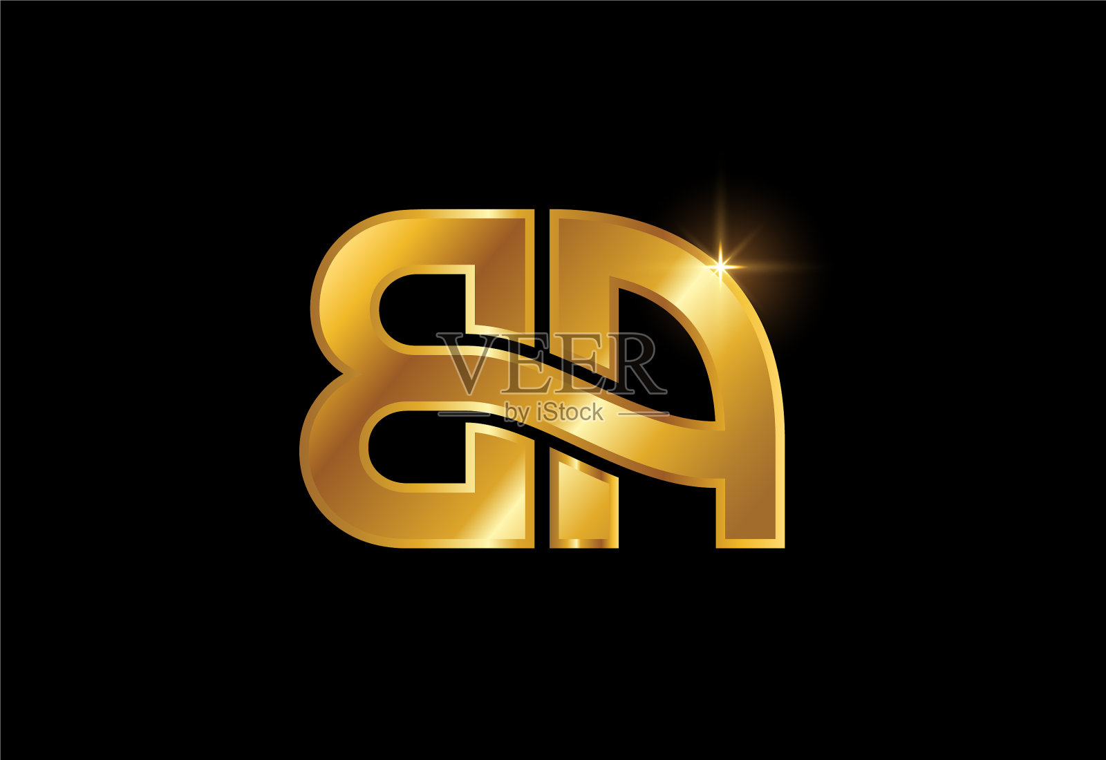 首字母b是标志设计图形字母表插画图片素材