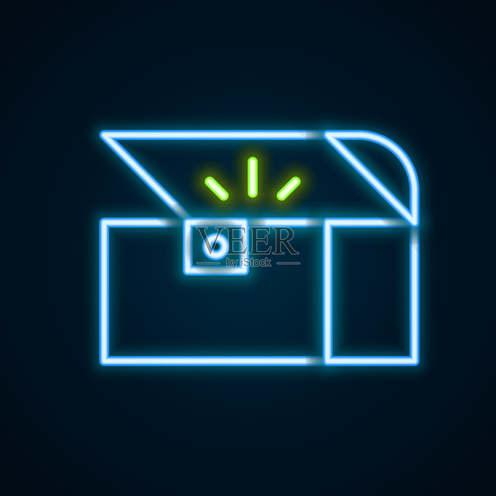 发光的霓虹灯线胸前的游戏图标孤立上图标素材