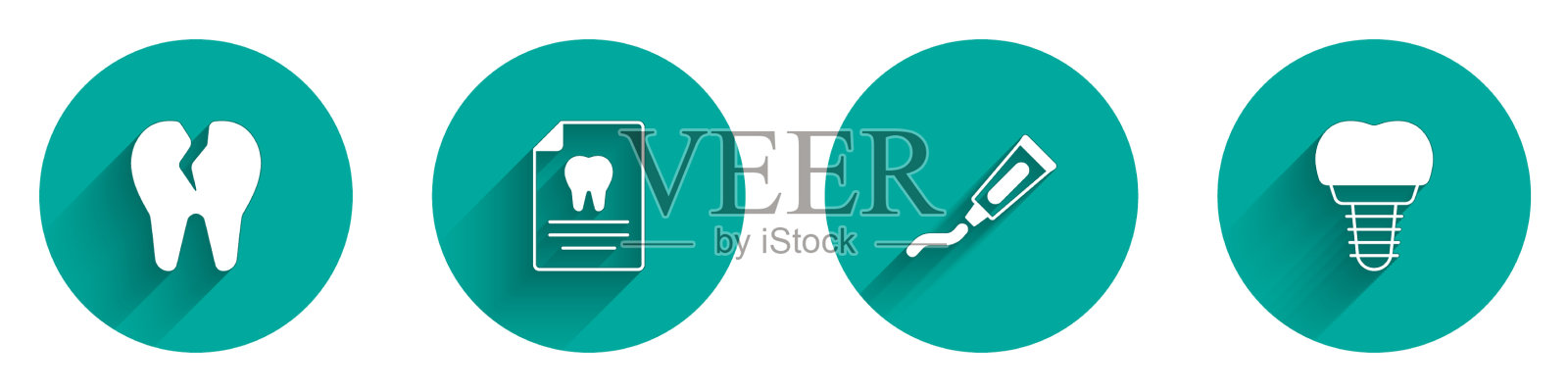 用牙卡管固定断牙剪贴板图标素材