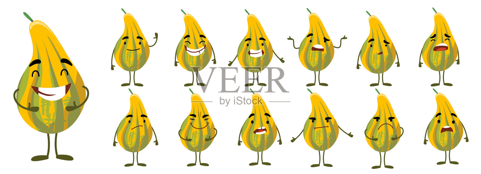 塞斯是一个来自黄色南瓜的可爱角色插画图片素材